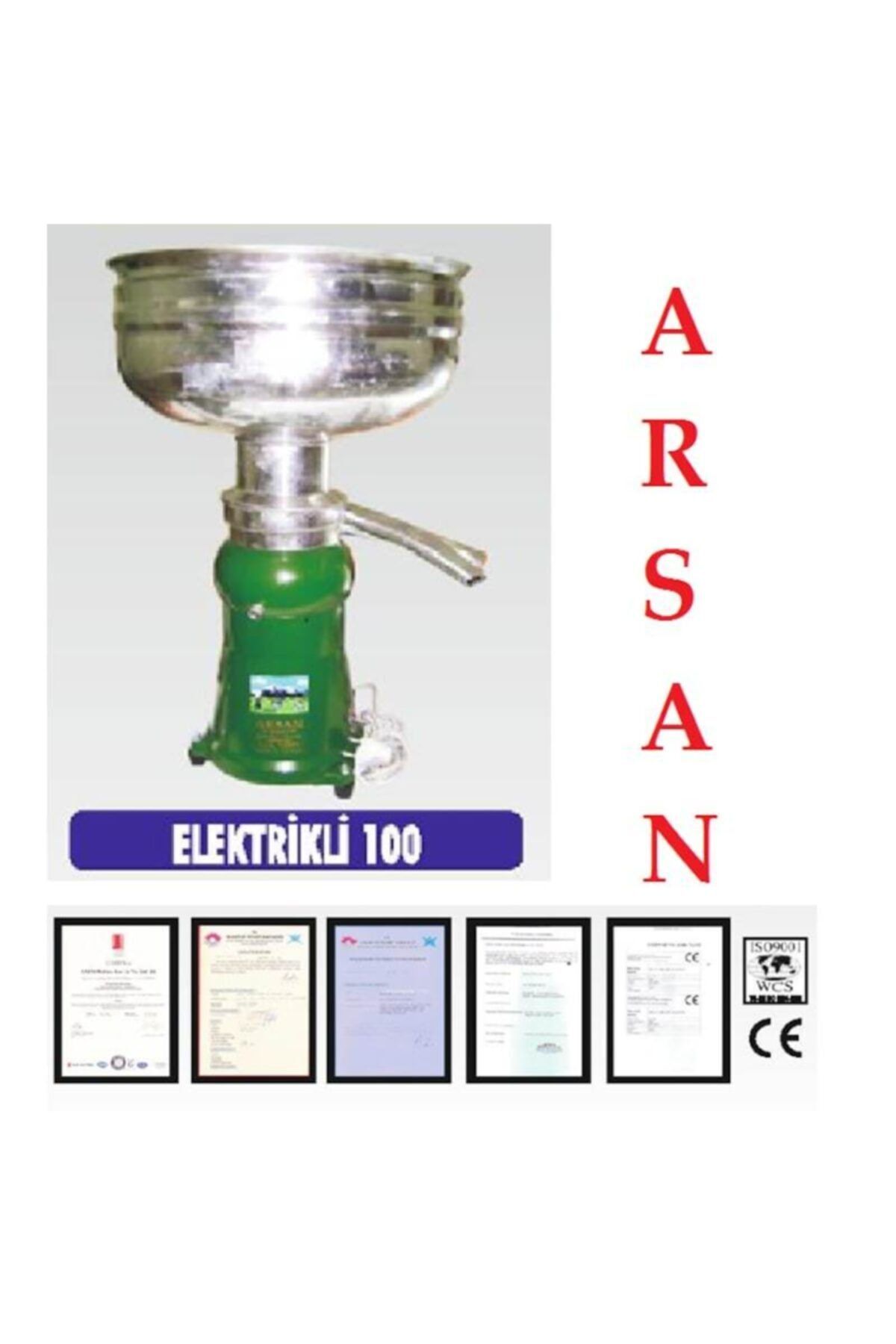 ARSAN Elektrikli Süt Makinası Krema Makinası 140 Litre