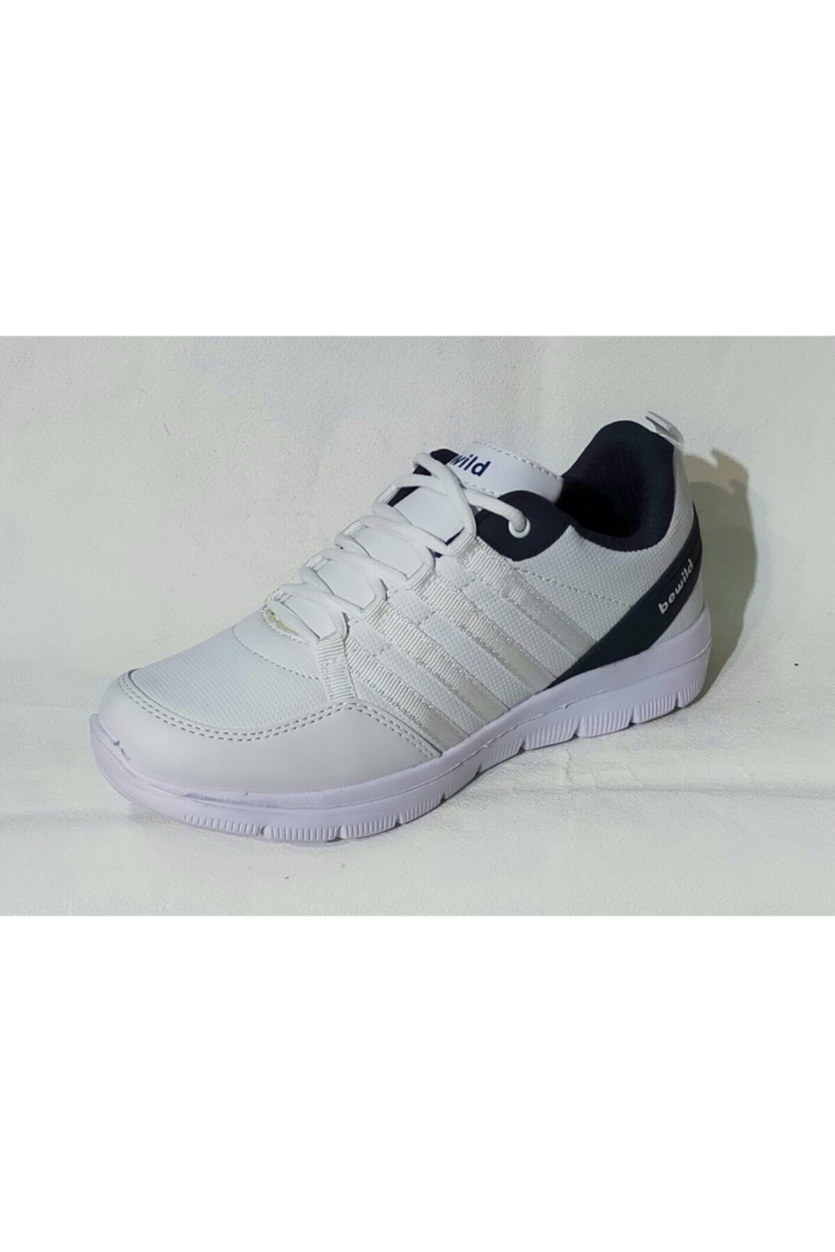Bewild Unisex Beyaz Cilt Sneaker Spor Ayakkabı