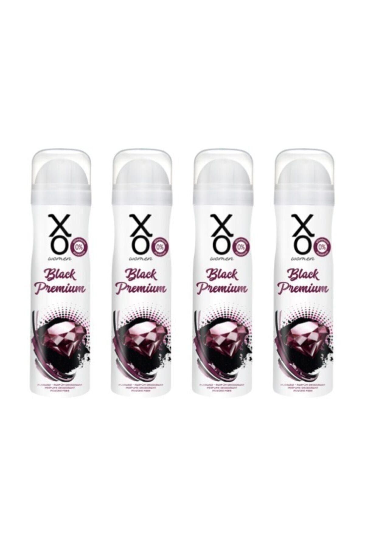 Xo Black Premium Women Deodorant 150 Ml X 4 Adet