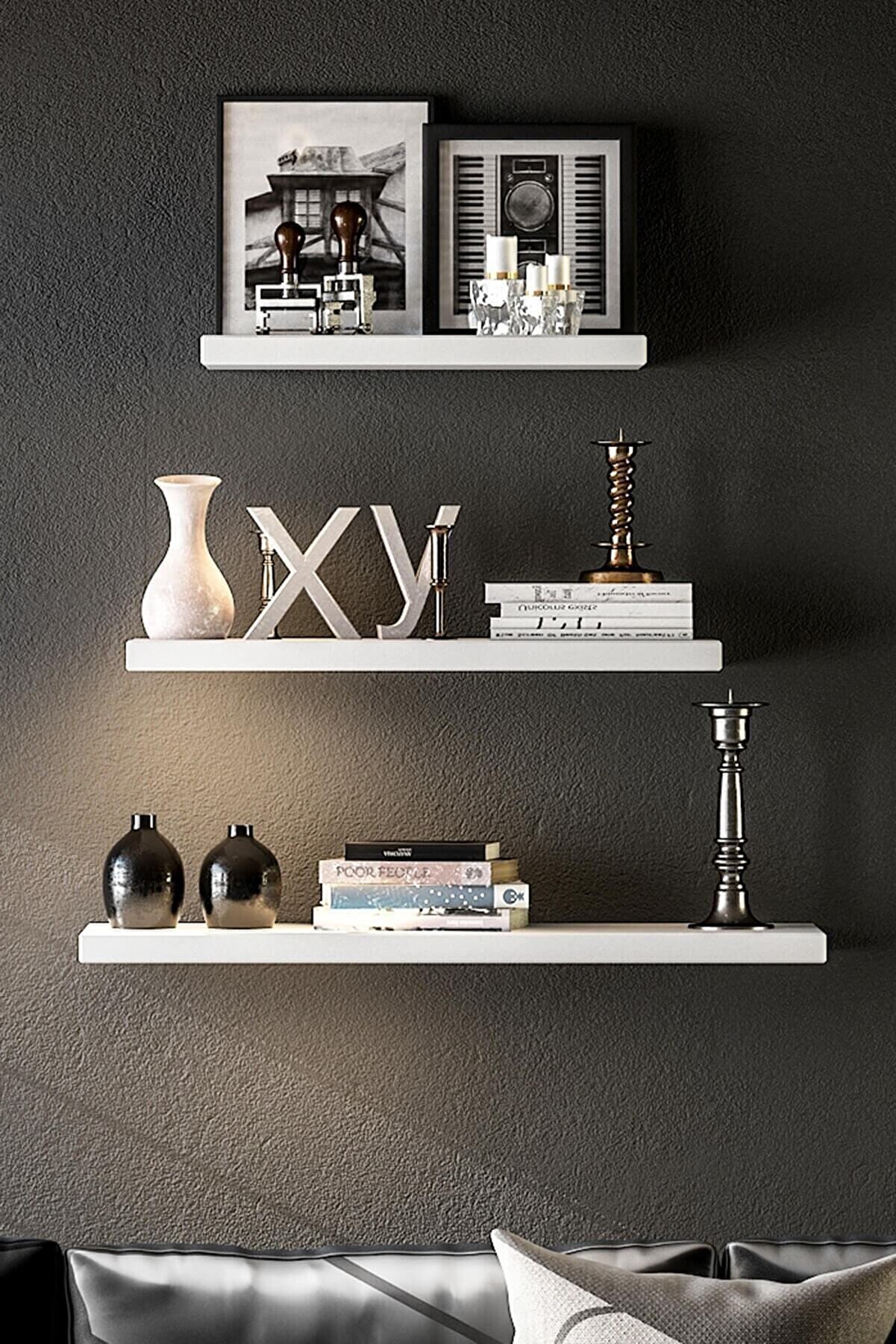 Sertu Decora Tips Beyaz 3� Lü Uçan Duvar Rafı Uçan Gizli Raf Sertu Decora Tips Beyaz 3� Lü Uçan Duvar Rafı Uçan Gizli Raf