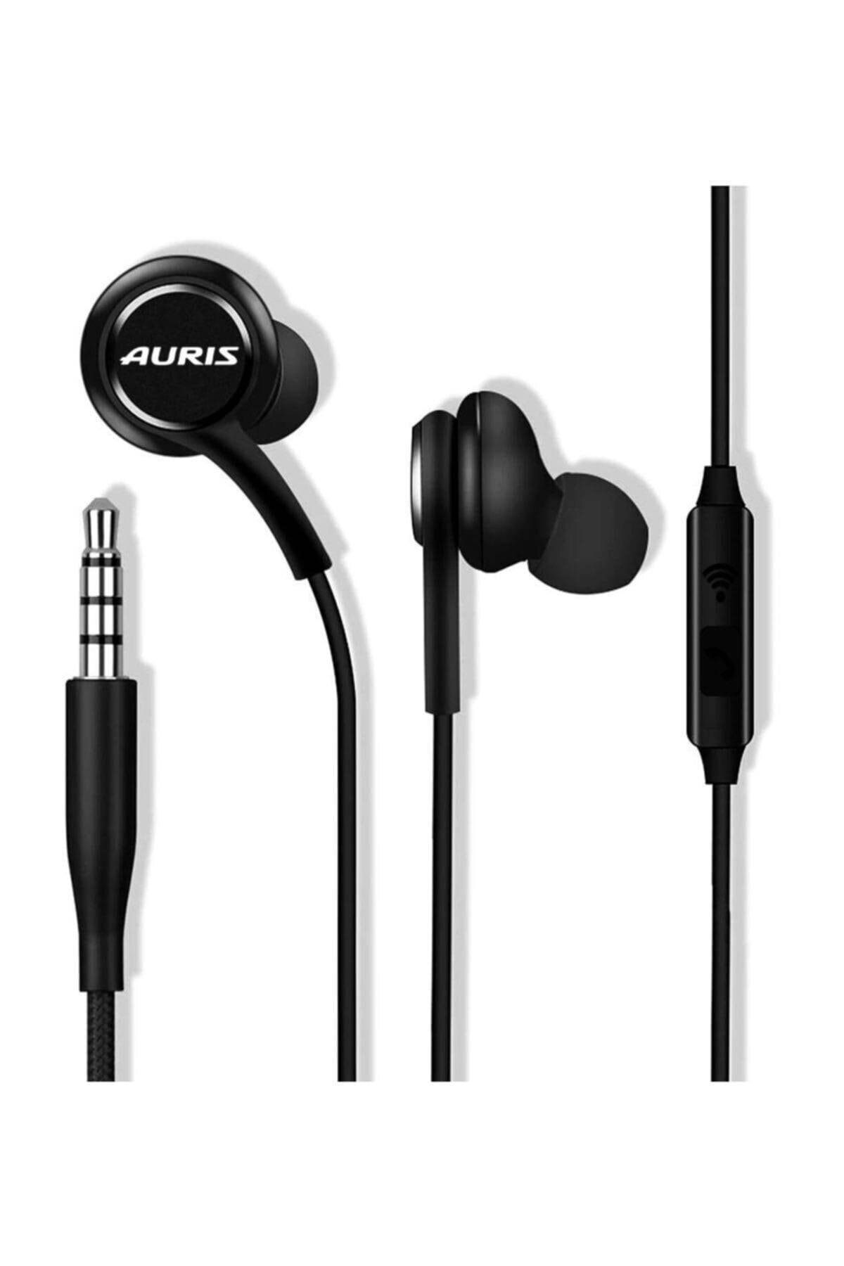 Auris Mikrofonlu Kulaklık (3.5MM JACK) Siyah Dayanıklı Kablo Ars-011