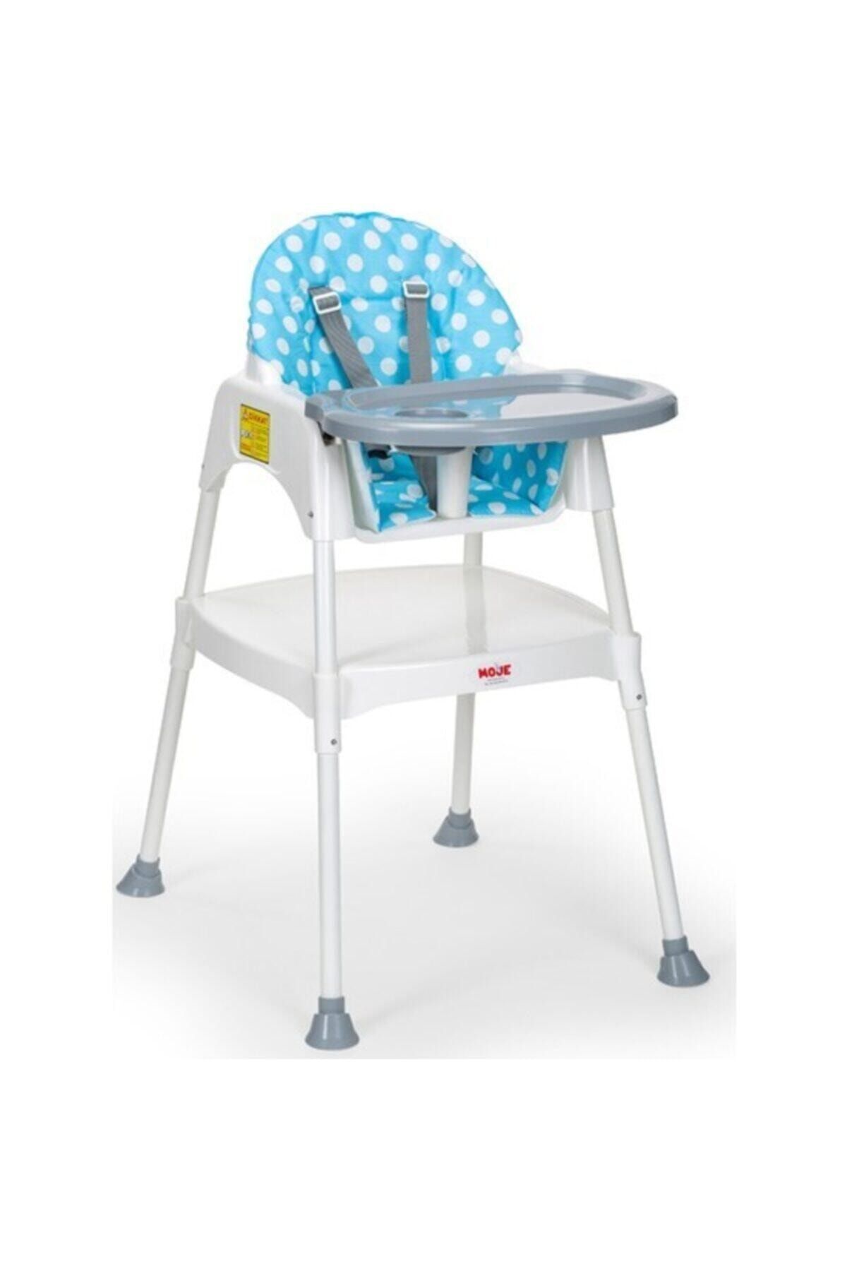 Moje Mavi Çalışma Masalı Portatif Mama Sandalyesi Minderli Set