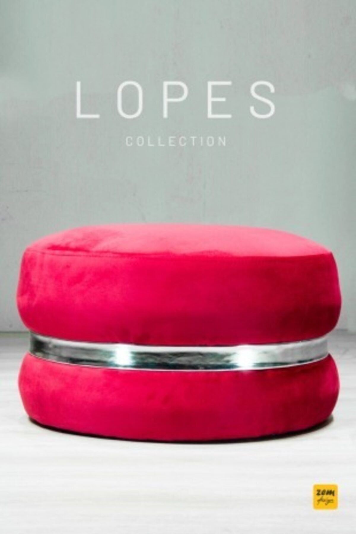 Zem Lopes Red Silver Puf