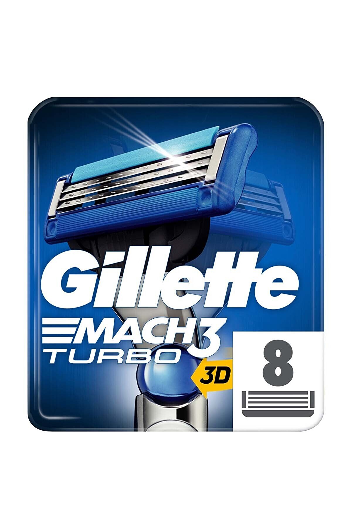 Gillette Mach 3 Turbo Yedek Tıraş Bıçağı 8'li Karton Kutu