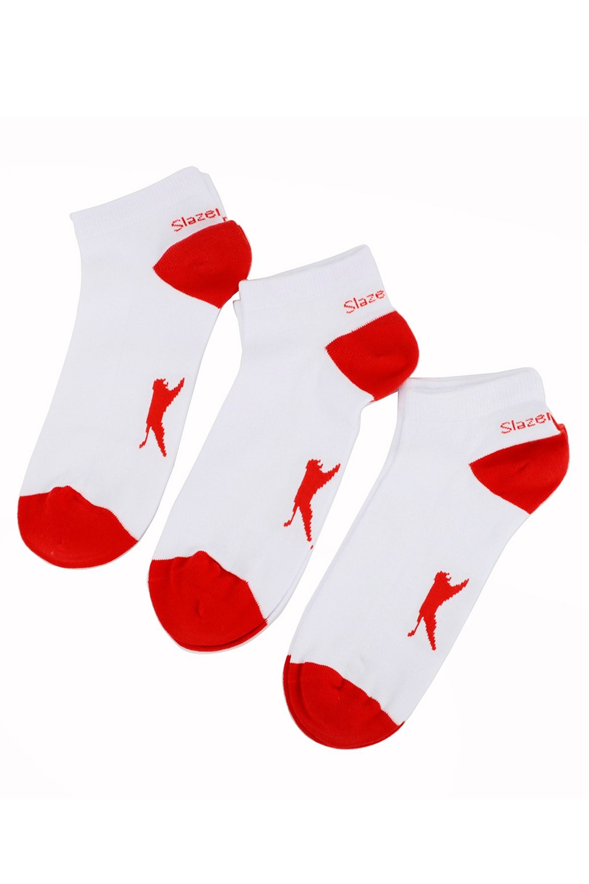 Slazenger Jackıe 3 lü Kadın Çorap Beyaz / Kırmızı