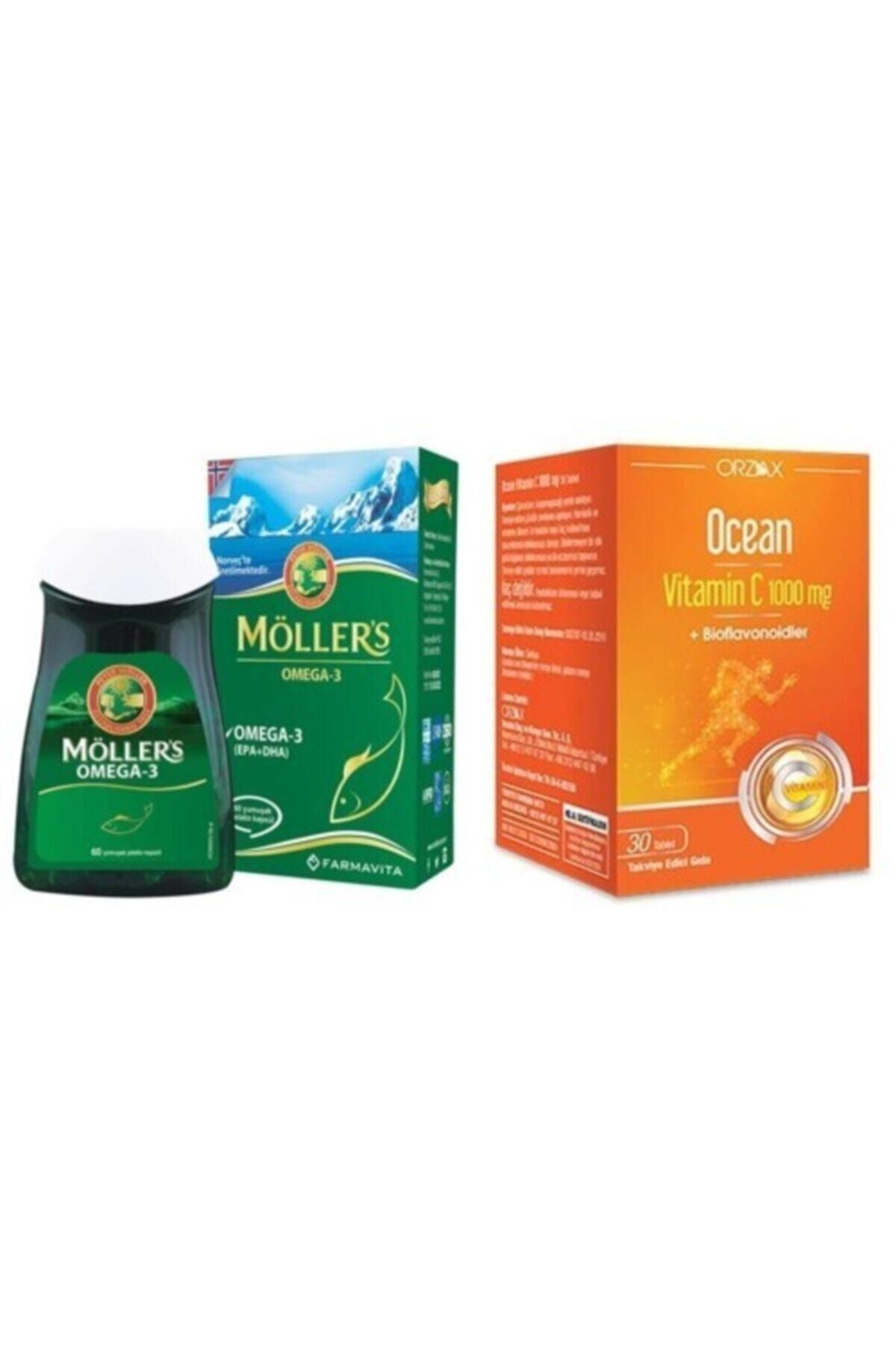 Mollers Omega 3 60 Kapsül ve Ocean Vitamin C 30 Tablet MK+C