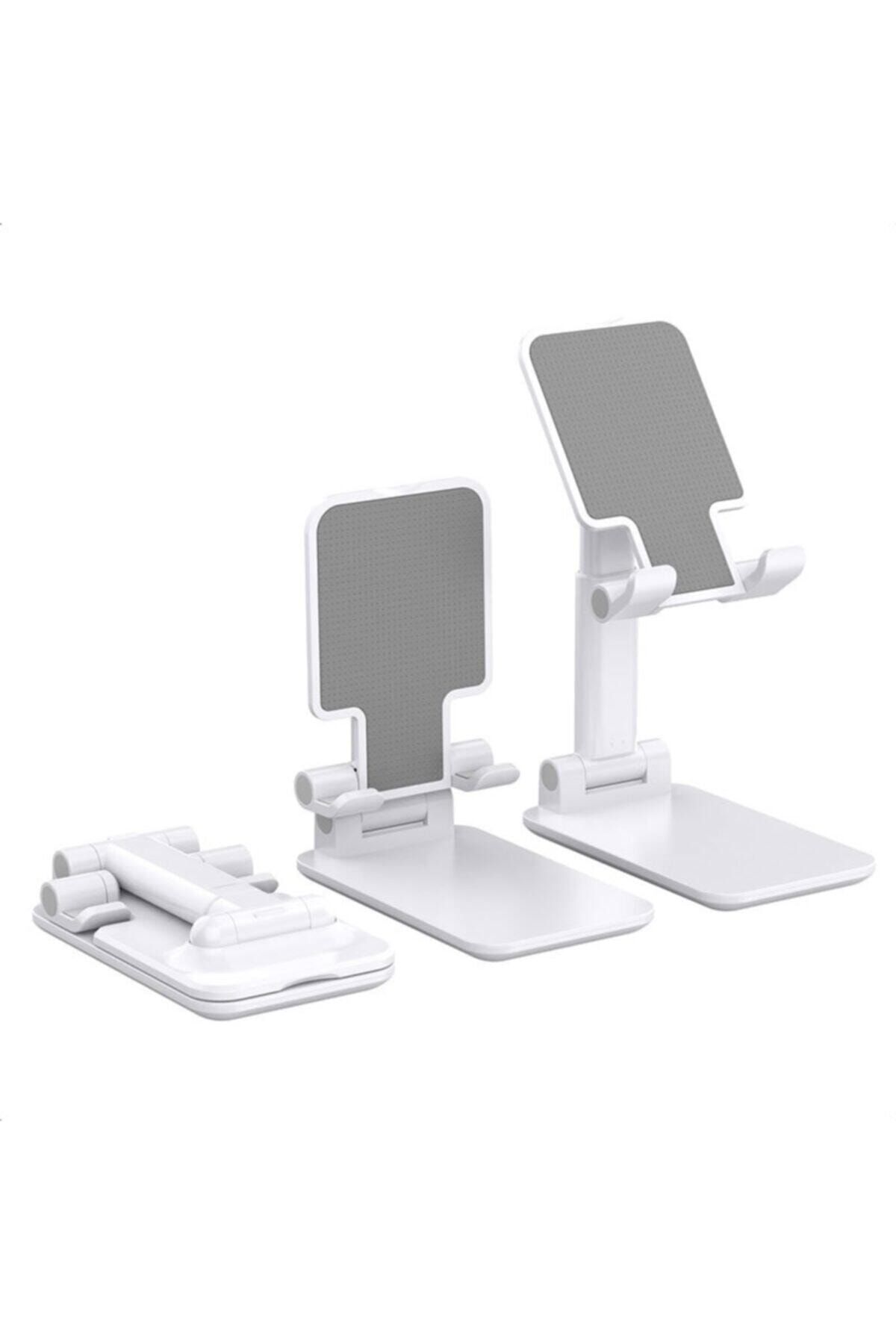 Twinix Masaüstü Telefon Tutucu Stant Masaüstü Tablet Tutacak Şarj Standı Beyaz