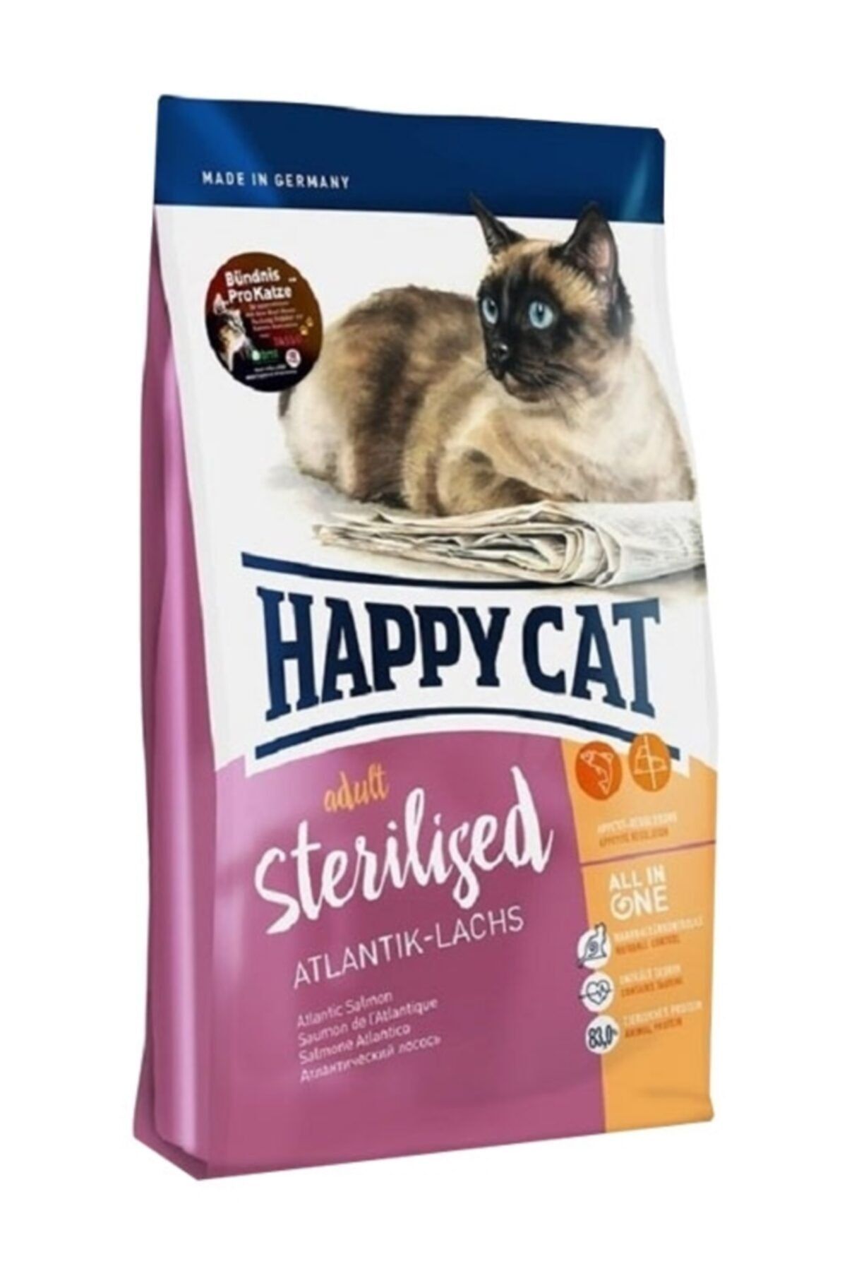 Happy Cat Sterilized Kısırlaştırılmış Somonlu Kedi Maması 4 kg