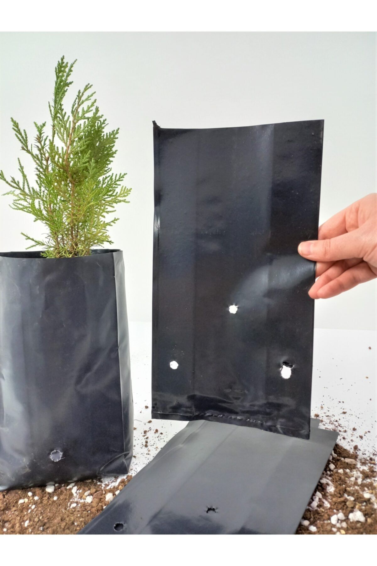 Ekodoğa Fide Poşeti 15x28 Cm 50 Adet Fide Torbası Fidan Poşeti Fidan Torbası