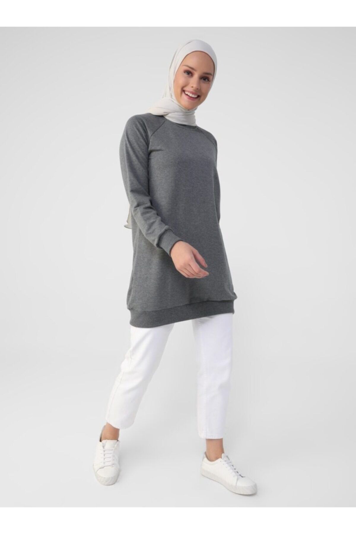 Refka Basic Sweatshirt - Antrasit - Basic