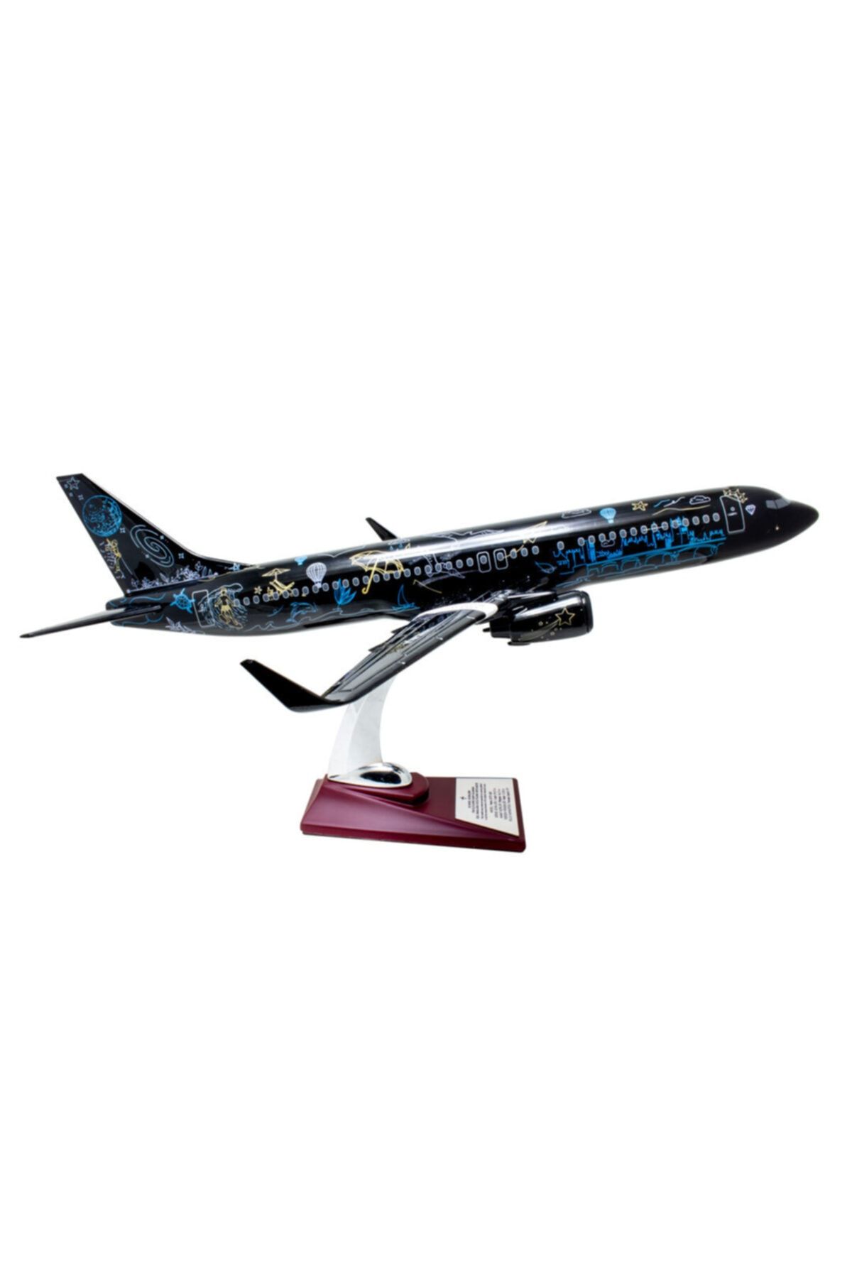 Havakshop Boeing 737-800 Model Siyah Renkli Uçak Maketi