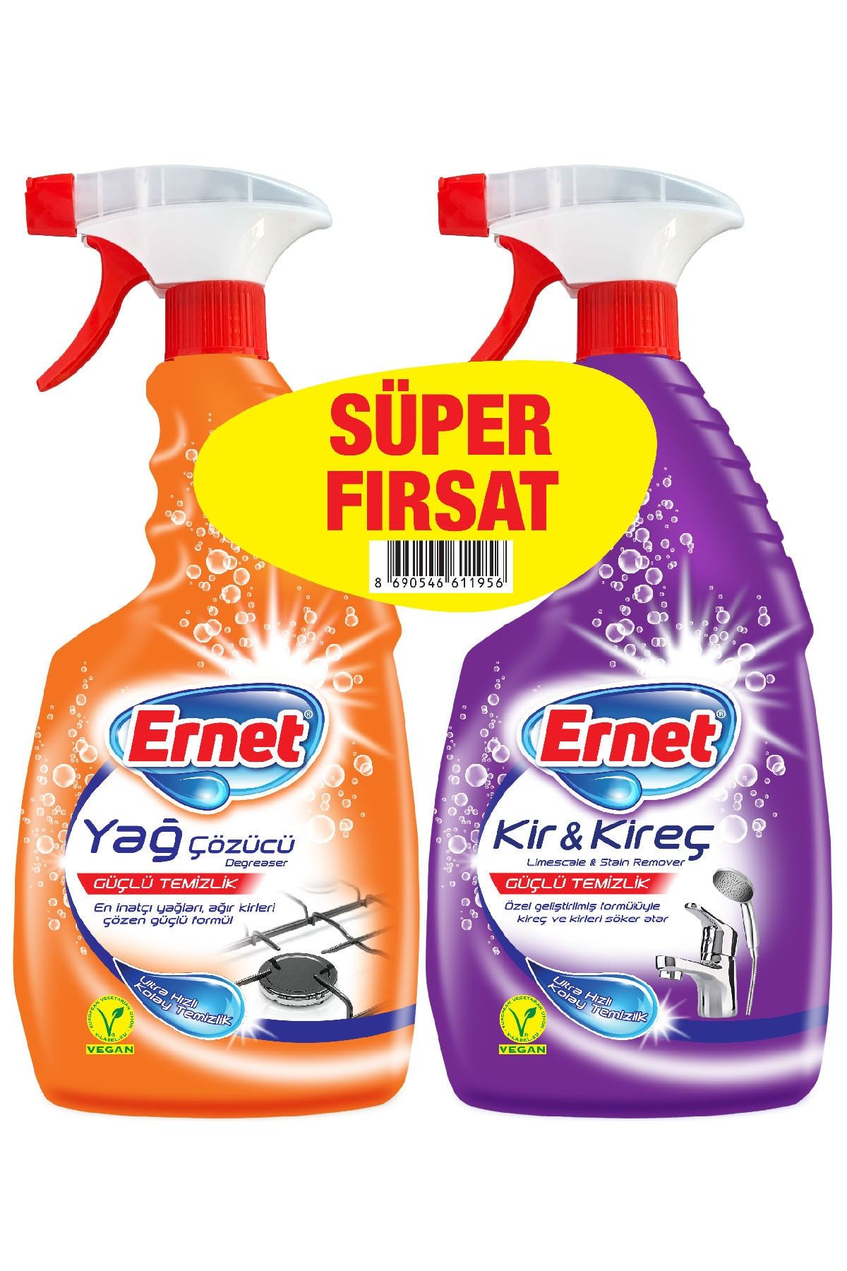 Ernet Yağ Çözücü 750 ml Kir & Kireç Çözücü 750 ml