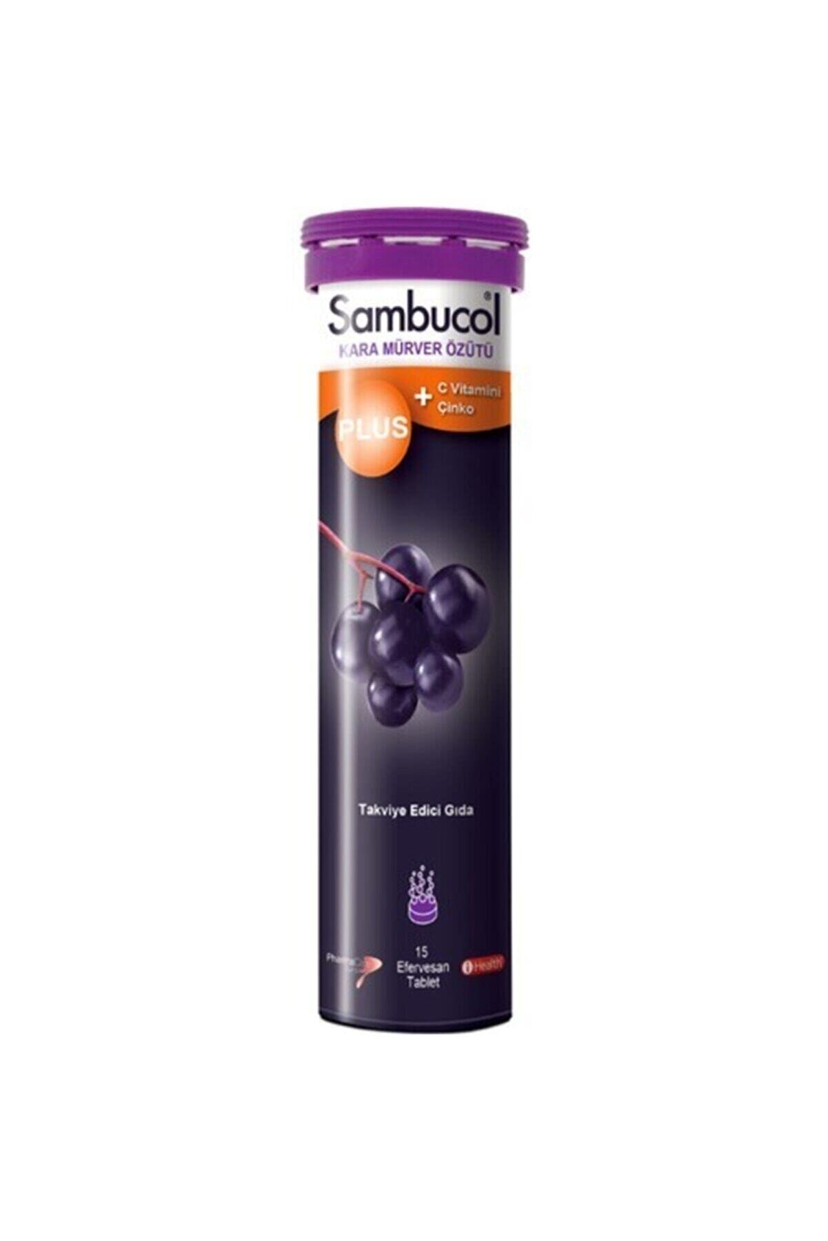Sambucol Plus Kara Mürver + C Vitamini Çinko Takviye Edici Gıda 15 Tablet