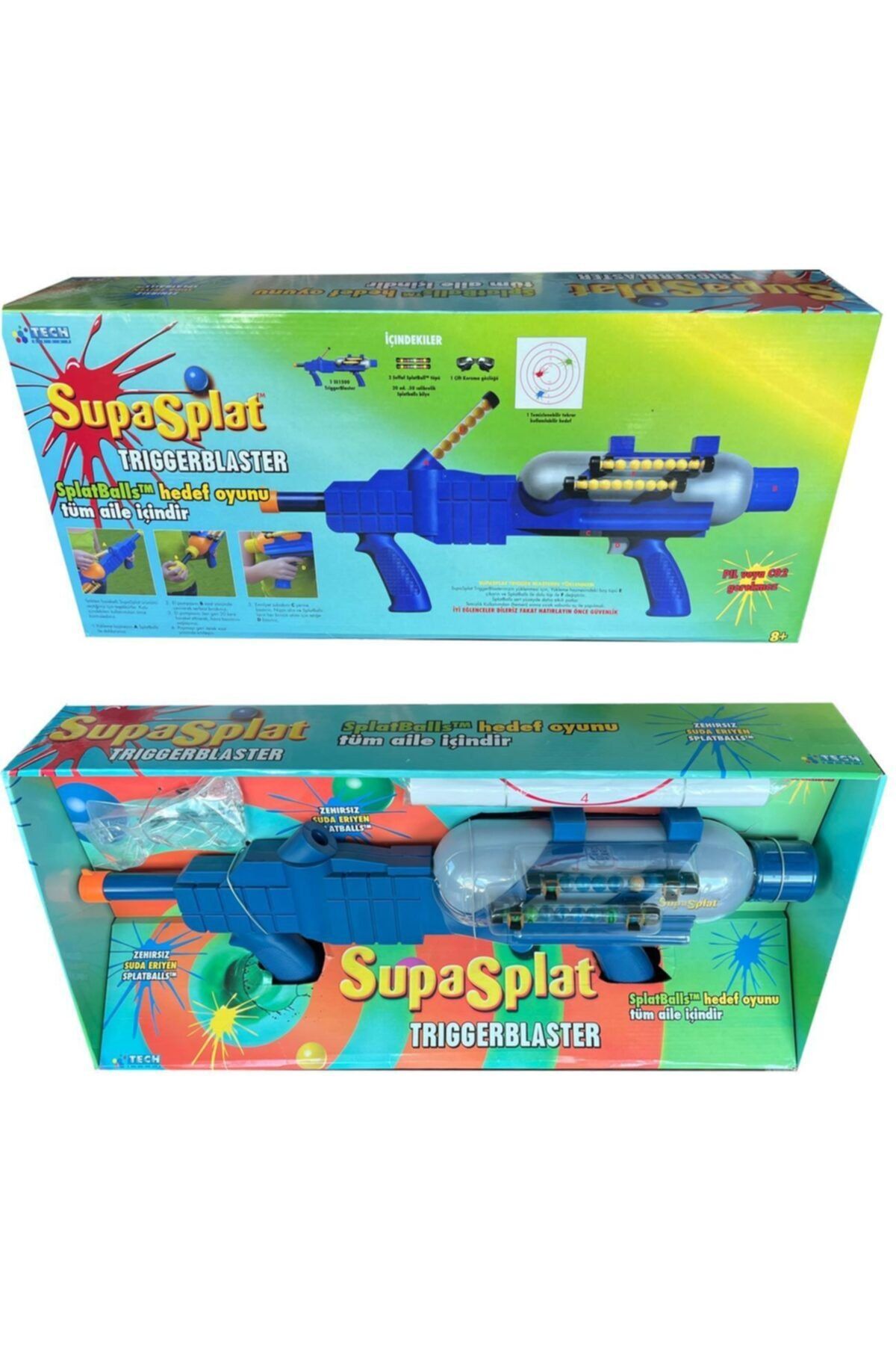 Sole Supasplat Paintball Trigger Blaster Silah Gözlük Ve Boya Mermiler