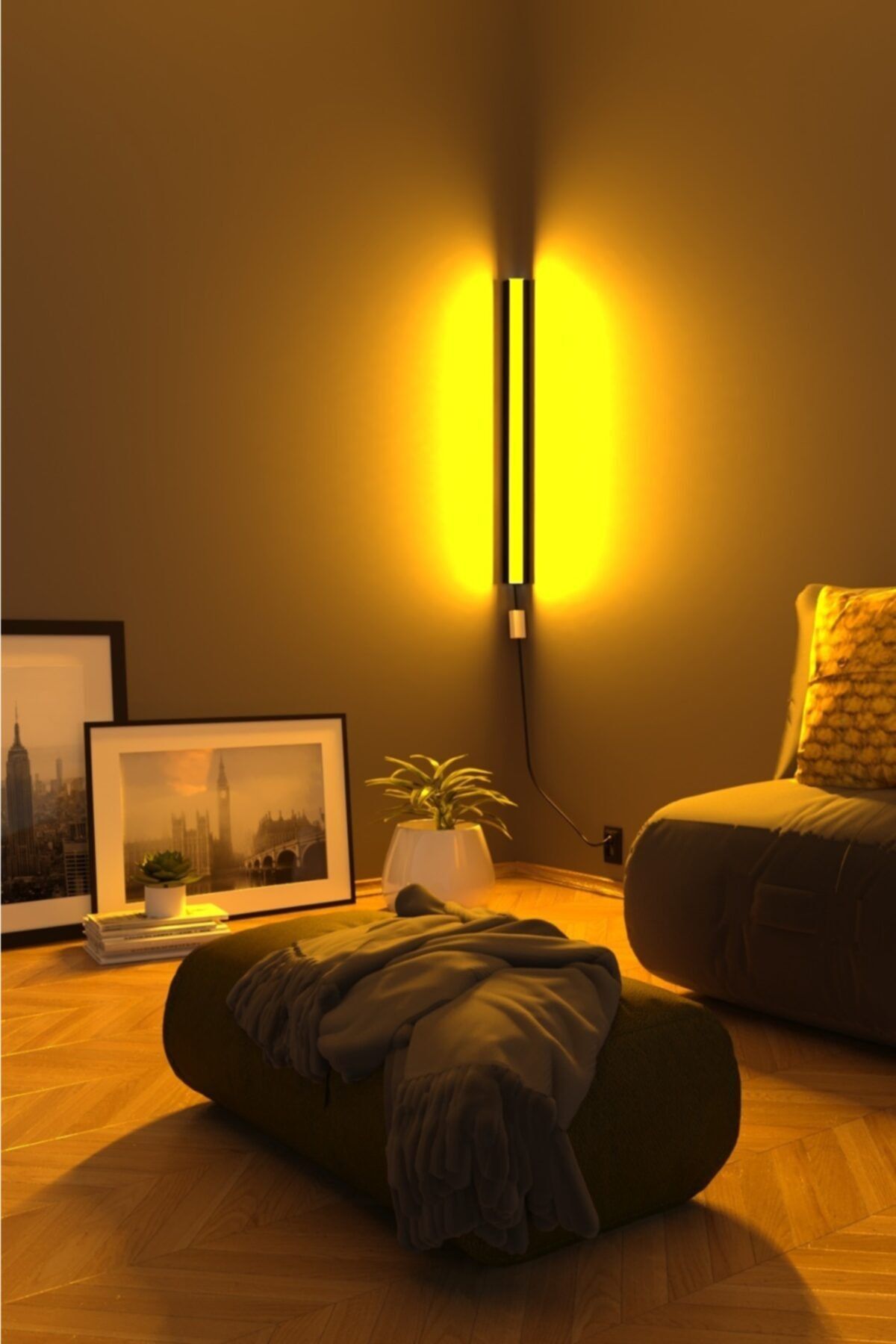 neeko Uzaktan Kumandalı Köşe Rgb Led Abajur Aplik Gece Lambası Kumandalı