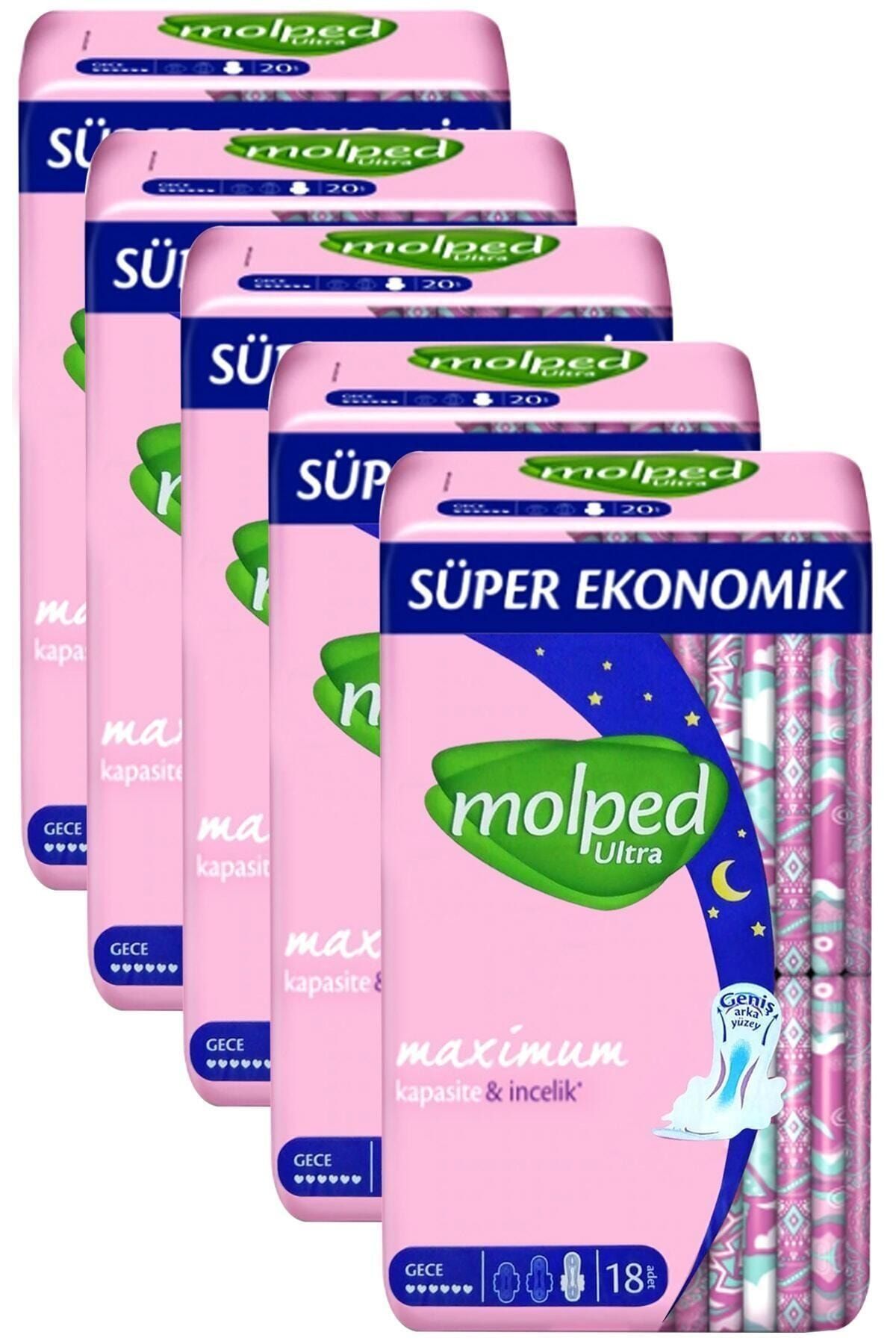 Molped Ultra Gece Süper Ekonomik 18'li 5 Adet