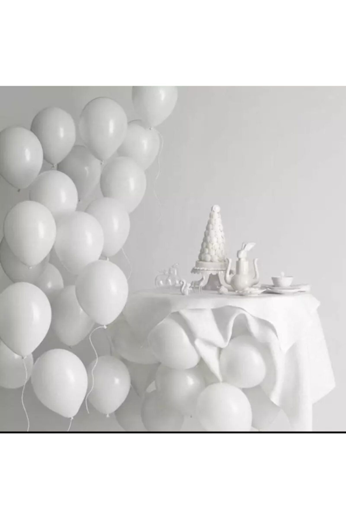 Deniz Party Store Pastel Beyaz Latex Balon 10 Adet