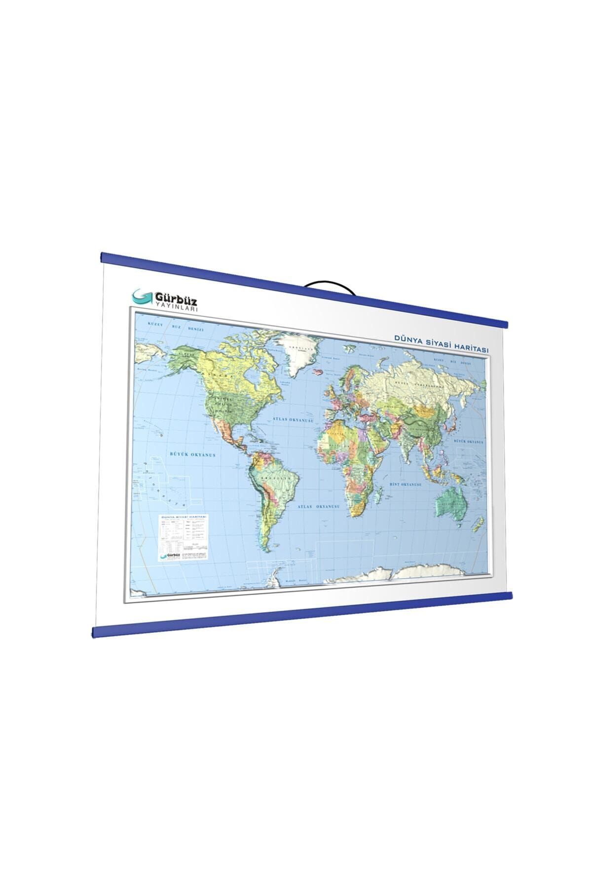 Gürbüz Yayınları Kabartma Dünya Siyasi Haritası 70x100