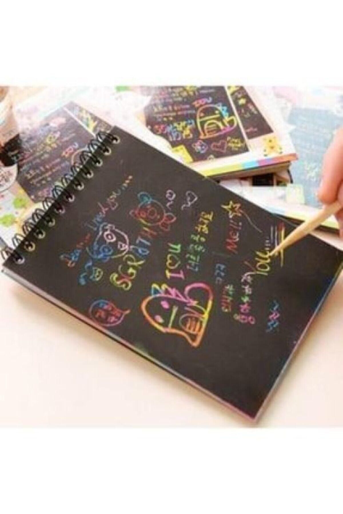 Misyon Scratch Note A5-a6 Siyah Sihirli Defter