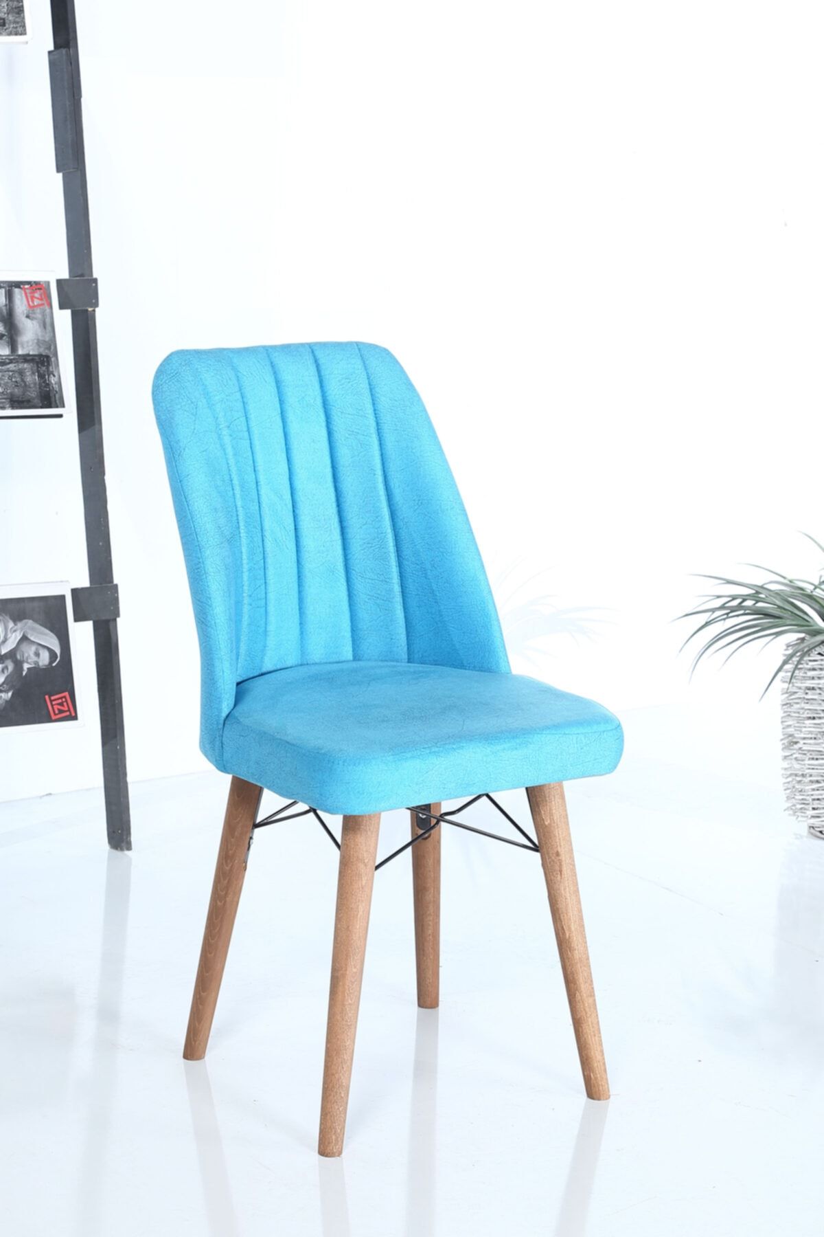 İnjir Home Arthur Serisi 1 Adet Sandalye Mutfak Sandalyesi Yemek Odası Sandalyesi - Turkuaz