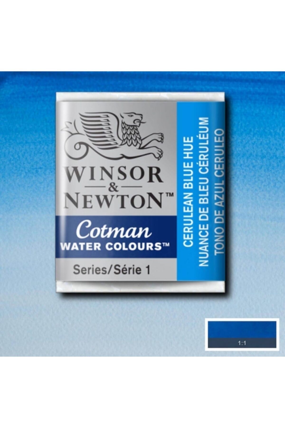 Winsor Newton Cotman Sulu Boya Yarım Tablet - Cerulean Blue Hue 139