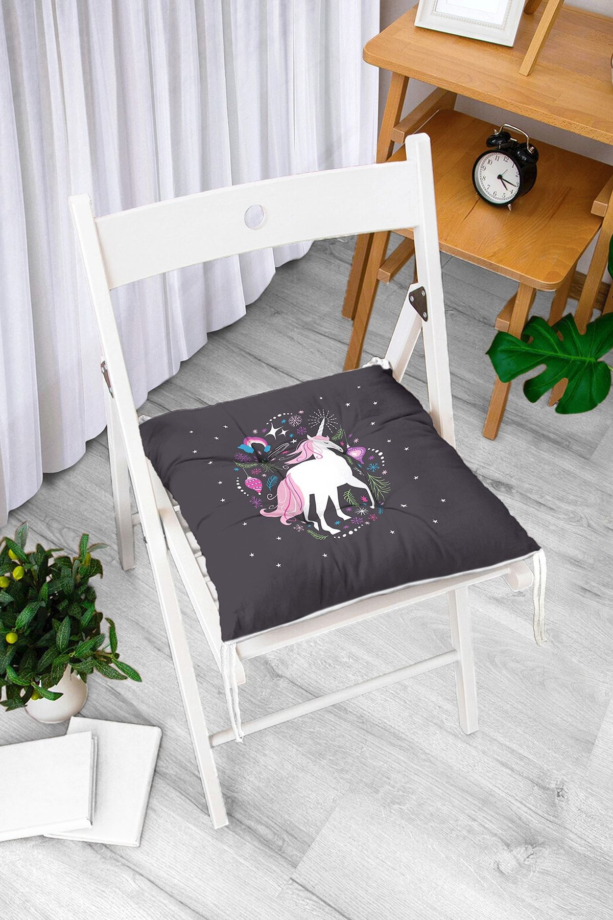Realhomes Unicorn Sevimli At Çocuk Odası Pofidik Sandalye Minderi