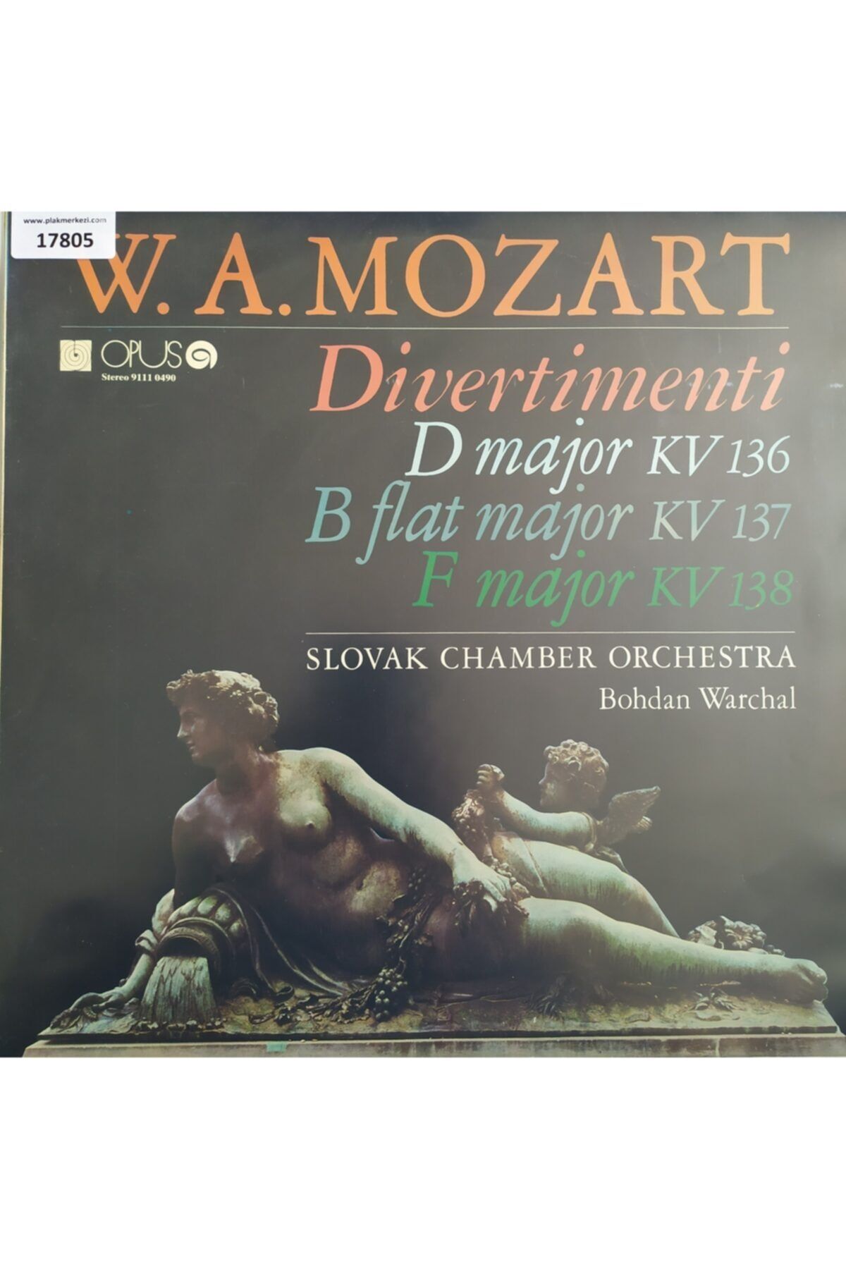 Plak Merkezi Mozart (BOHDAN WARCHAL) - Dönem Baskı Klasik Müzik Plak
