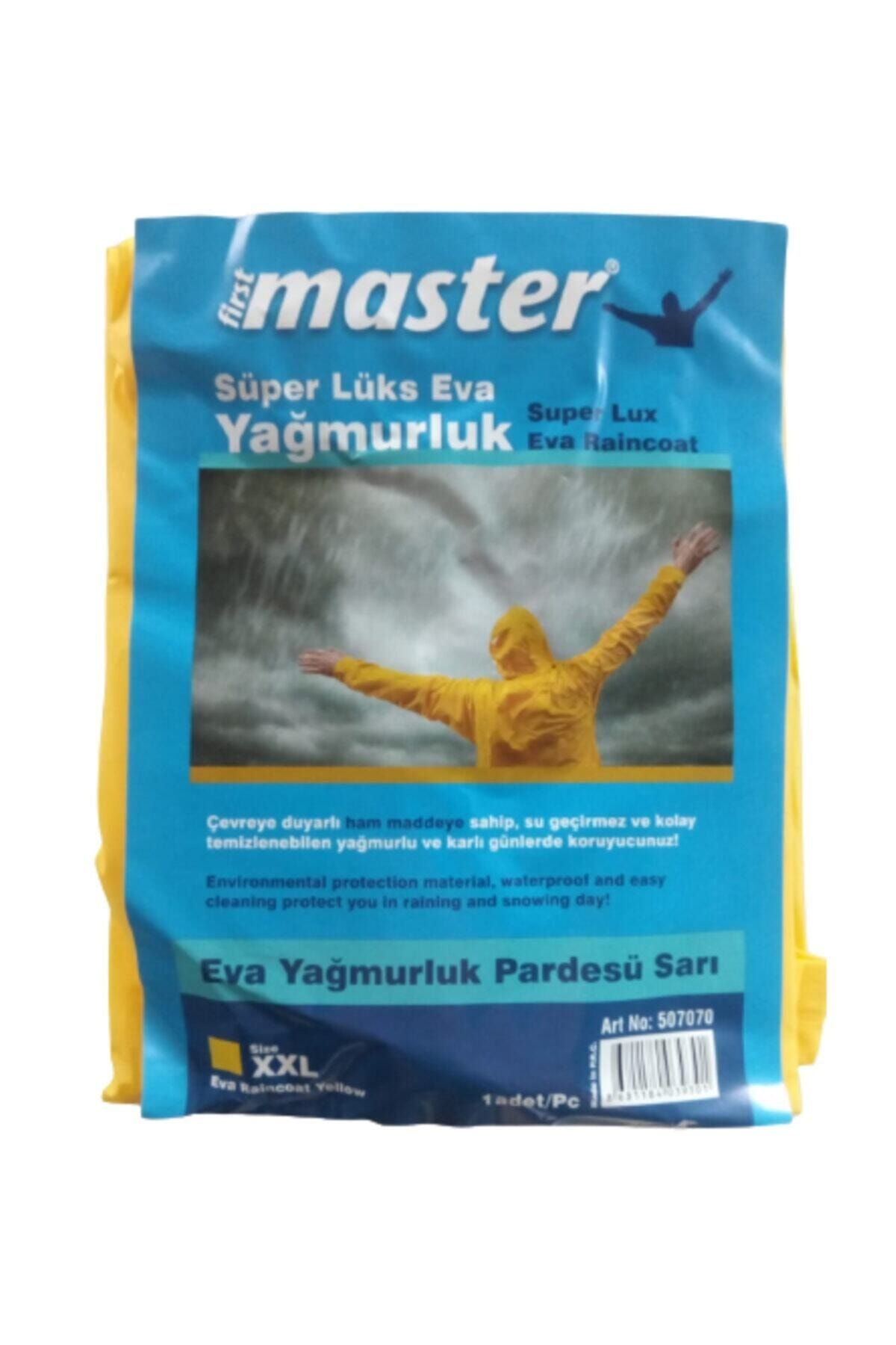 Master Eva Kapşonlu Sarı Yağmurluk Balıkçı Pardesü Xxl 0,13mikron