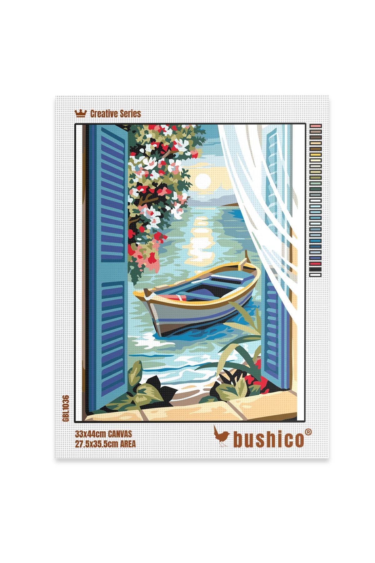 Bushico Baskılı Goblen Şablon - De La Fenêtre 35.5×27.5cm