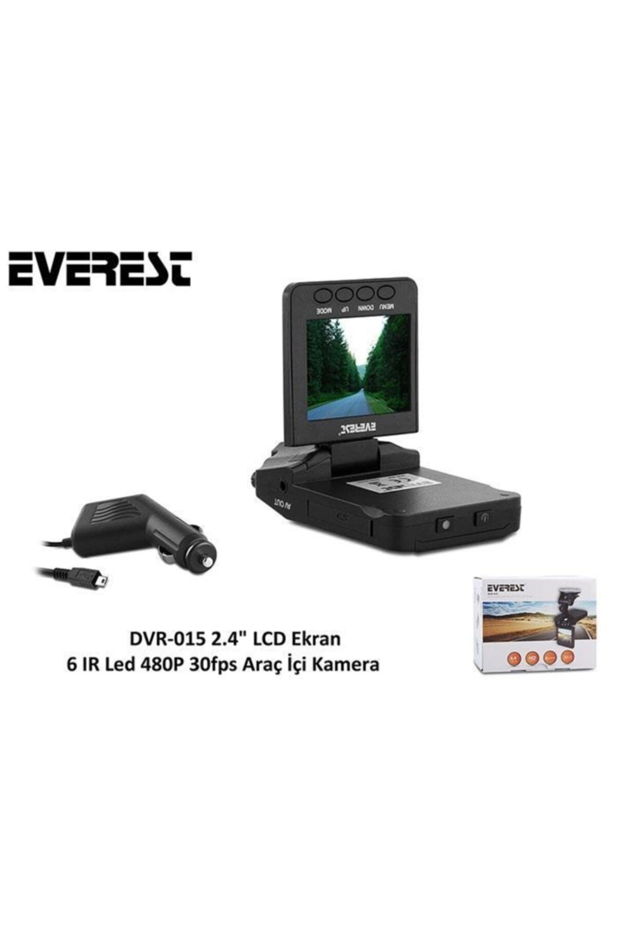 Everest Dvr-015 1280x720 2.4 Lcd Ekran Gece Görüşlü Araç Içi Kamera