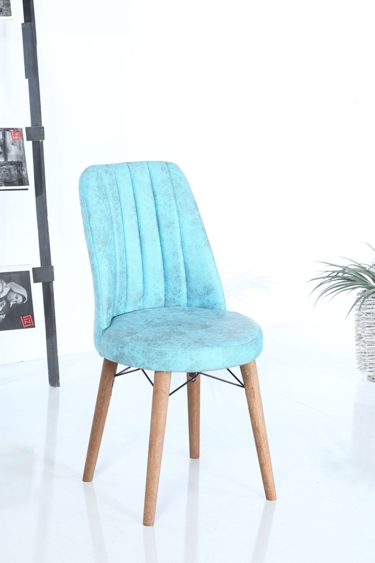 İnjir Home Woldo Serisi 1 Adet Sandalye Mutfak Sandalyesi Yemek Odası Sandalyesi - Turkuaz