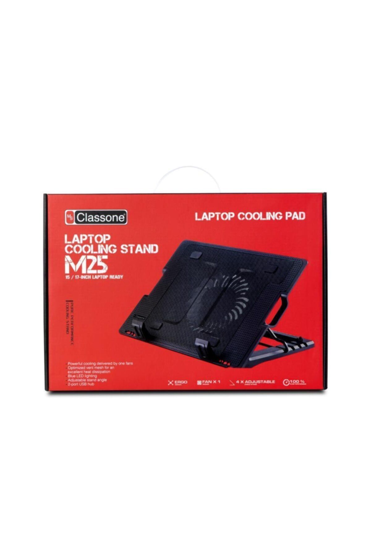 Classone M25 5x Yükseklik Ayarlı Notebook Soğutucu 10-17" Uyumlu