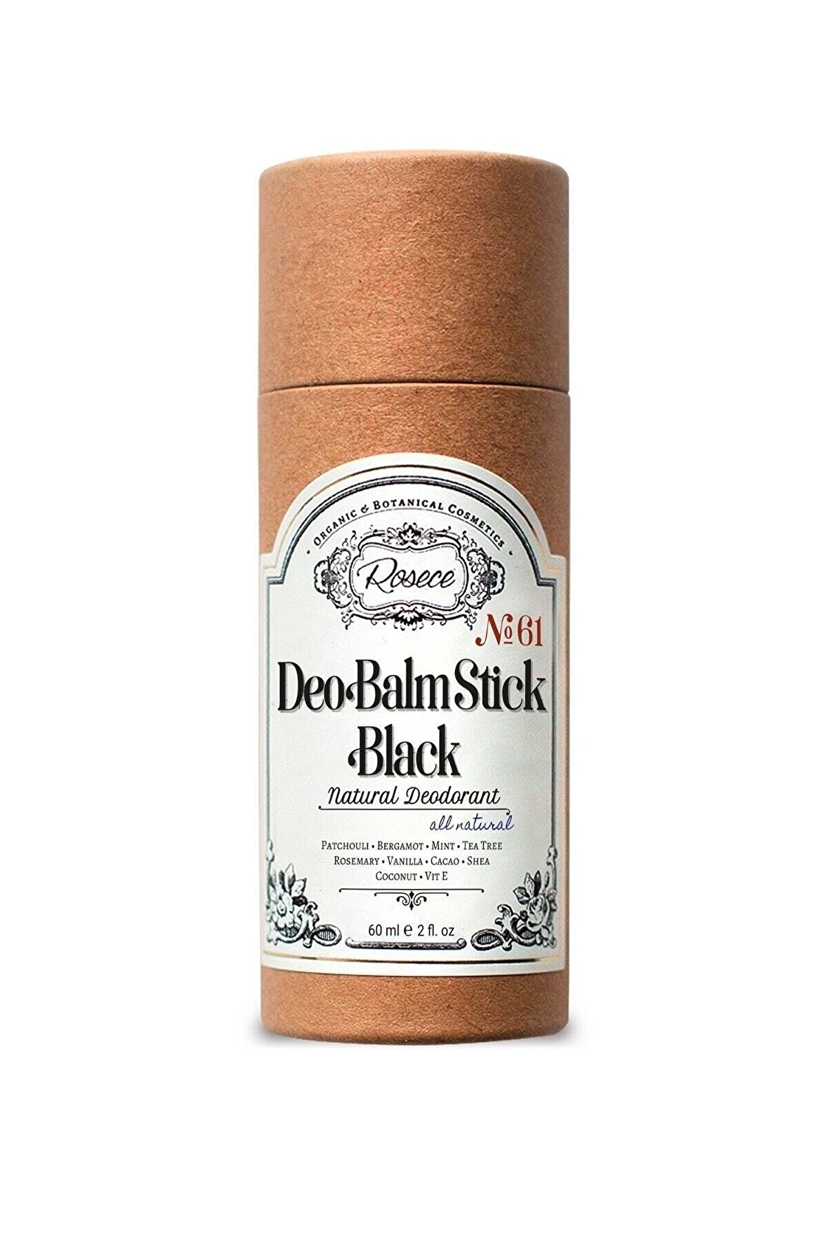 Rosece Naturel Deodorant / Deo Balm Stick / Black (60 Ml)