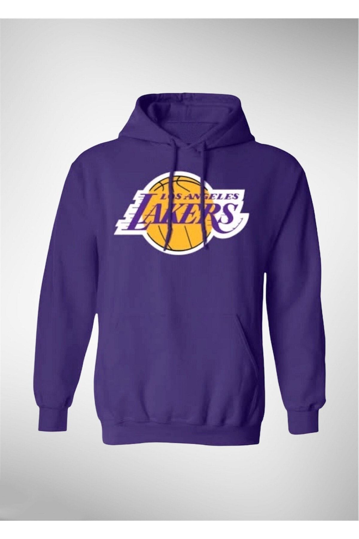 OkeanoX Los Angeles Lakers Baskılı Mor Basketbol Sweatshirt