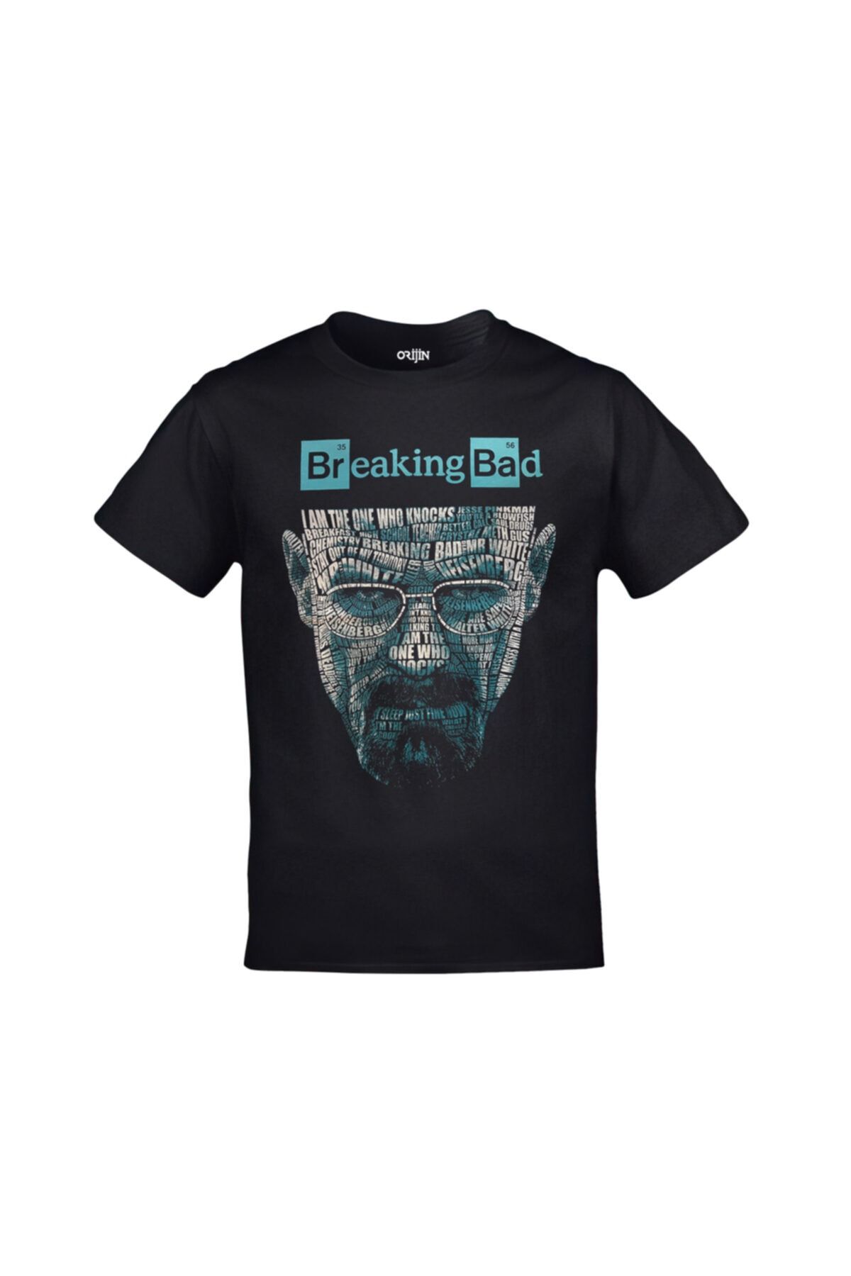 Orijin Tekstil Unisex Siyah Breaking Bad Mr. White Baskılı Tshirt