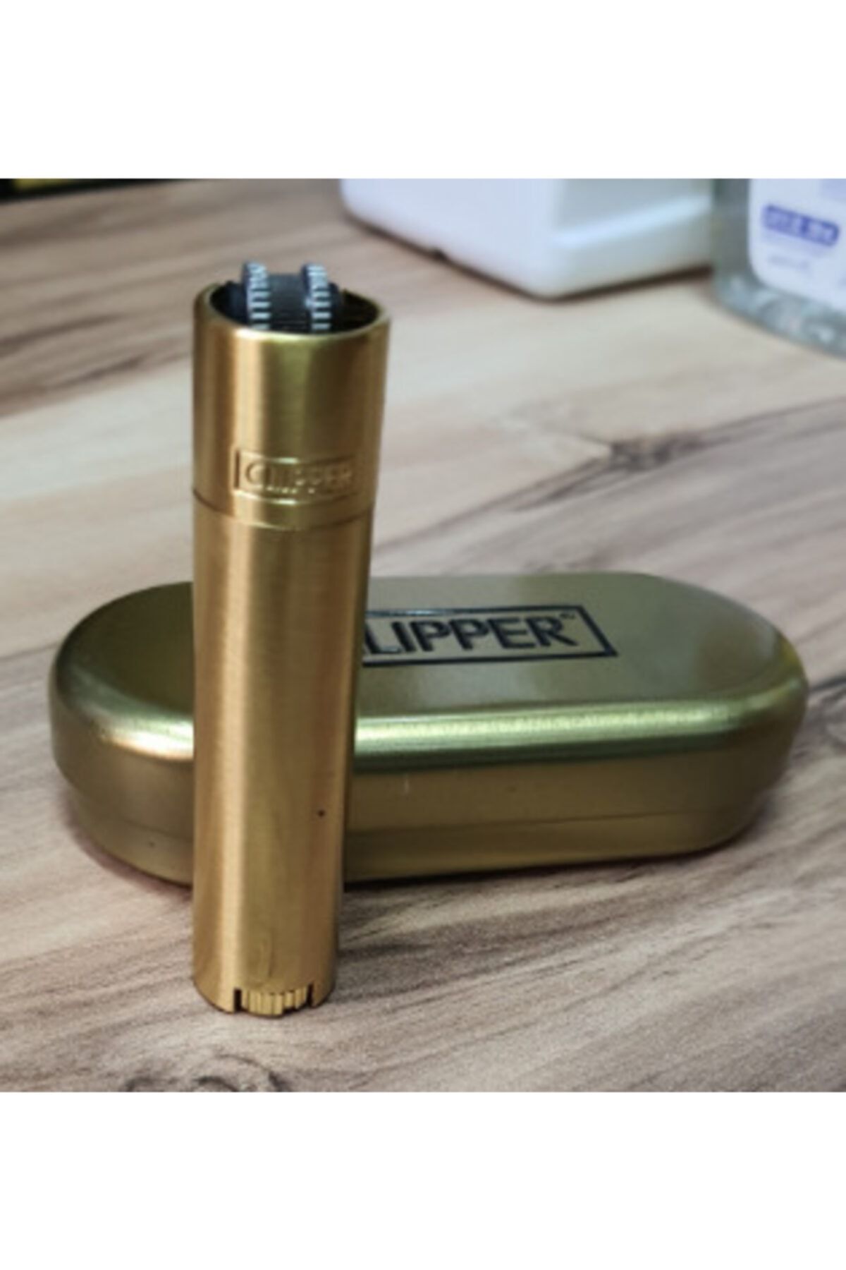 Clipper Altın Sarısı Metal Çakmak