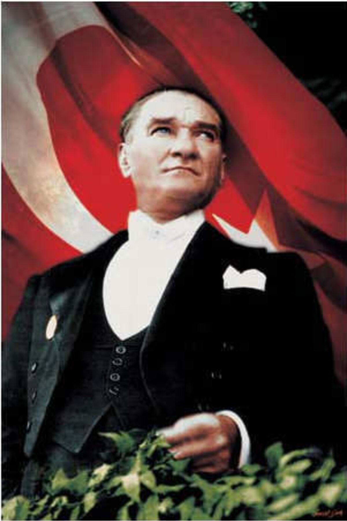 Genel Markalar Ay Yıldızlı Atatürk Poster Cephebayrak- 2x3 Metre