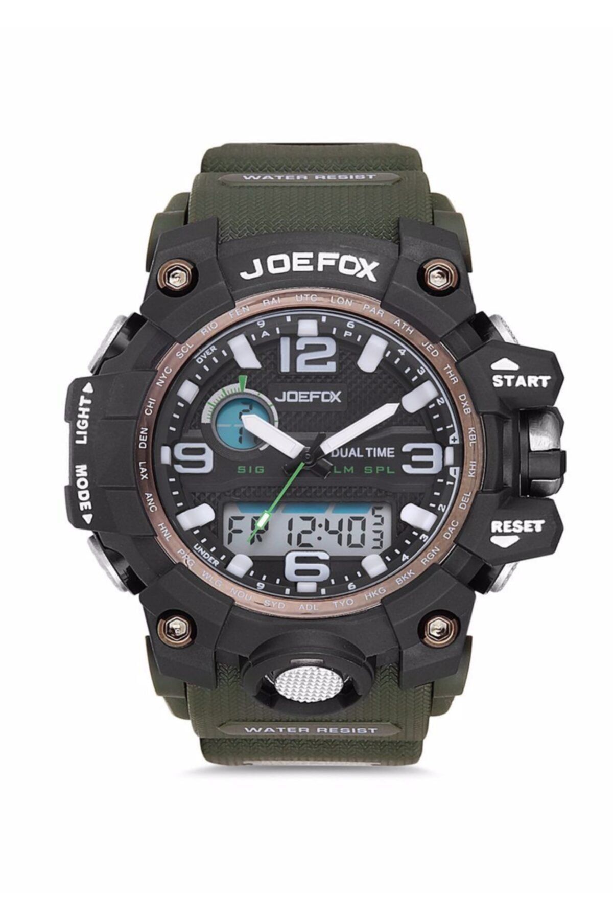 Joefox Jfx-1523m-blkgrn Dijital Analog Erkek Kol Saati