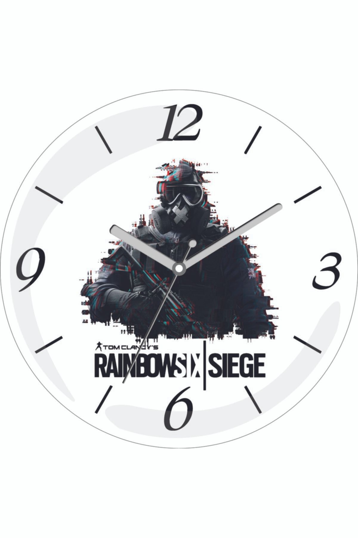 3M Rainbow Six Siege Oyun Sessiz Bombeli Gerçek Cam Duvar Saati