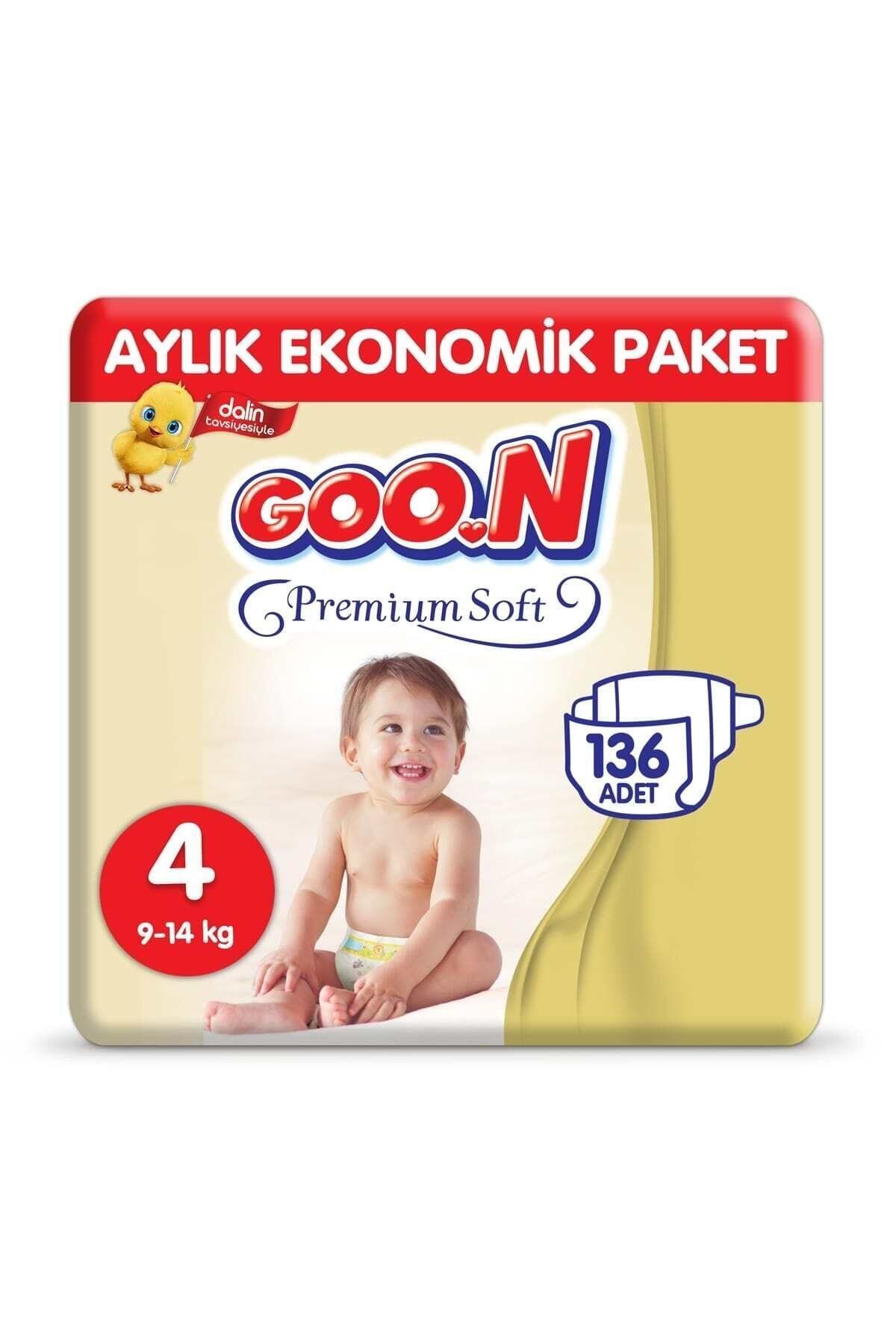 Goo.n Bebek Bezi Premium Soft 4 Beden 136 Adet