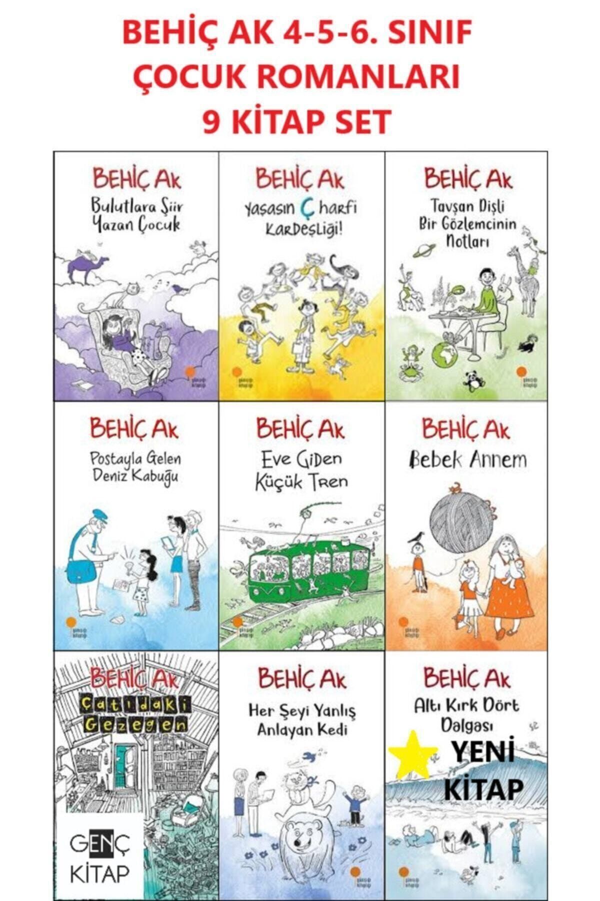 Günışığı Kitaplığı Behiç Ak Çocuk Romanları 4. 5. 6. Sınıflar 9 Kitap Set Postayla Gelen Deniz Kabuğu Bulutlara Şiir