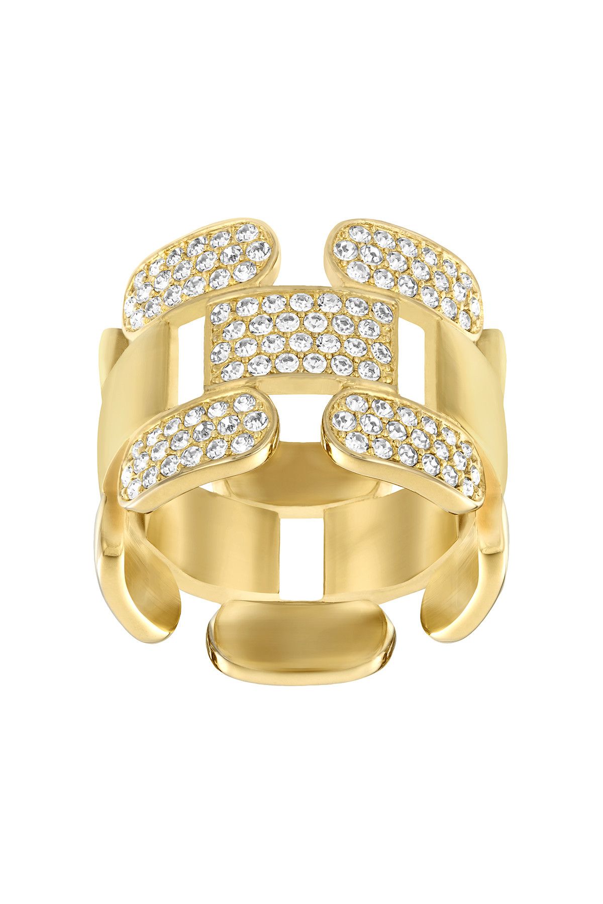 Swarovski Kadın Yüzük Cube Ring Gold Size 52 5139677