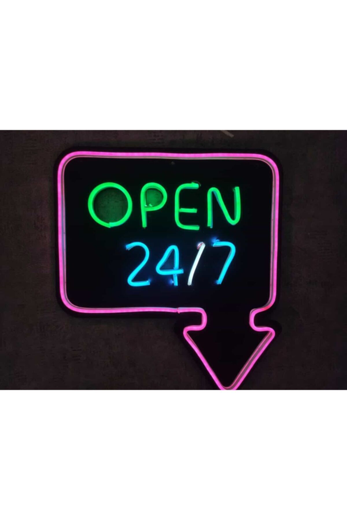 dekoraven Open 7/24 Açık Neon Led Tabela Neon Yazı