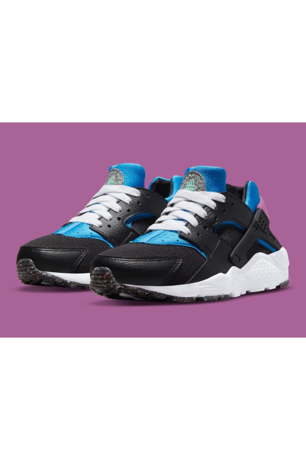 Nike Huarache Run (GS) Siyah / Mavi Renk Kadın Sneaker Ayakkabı