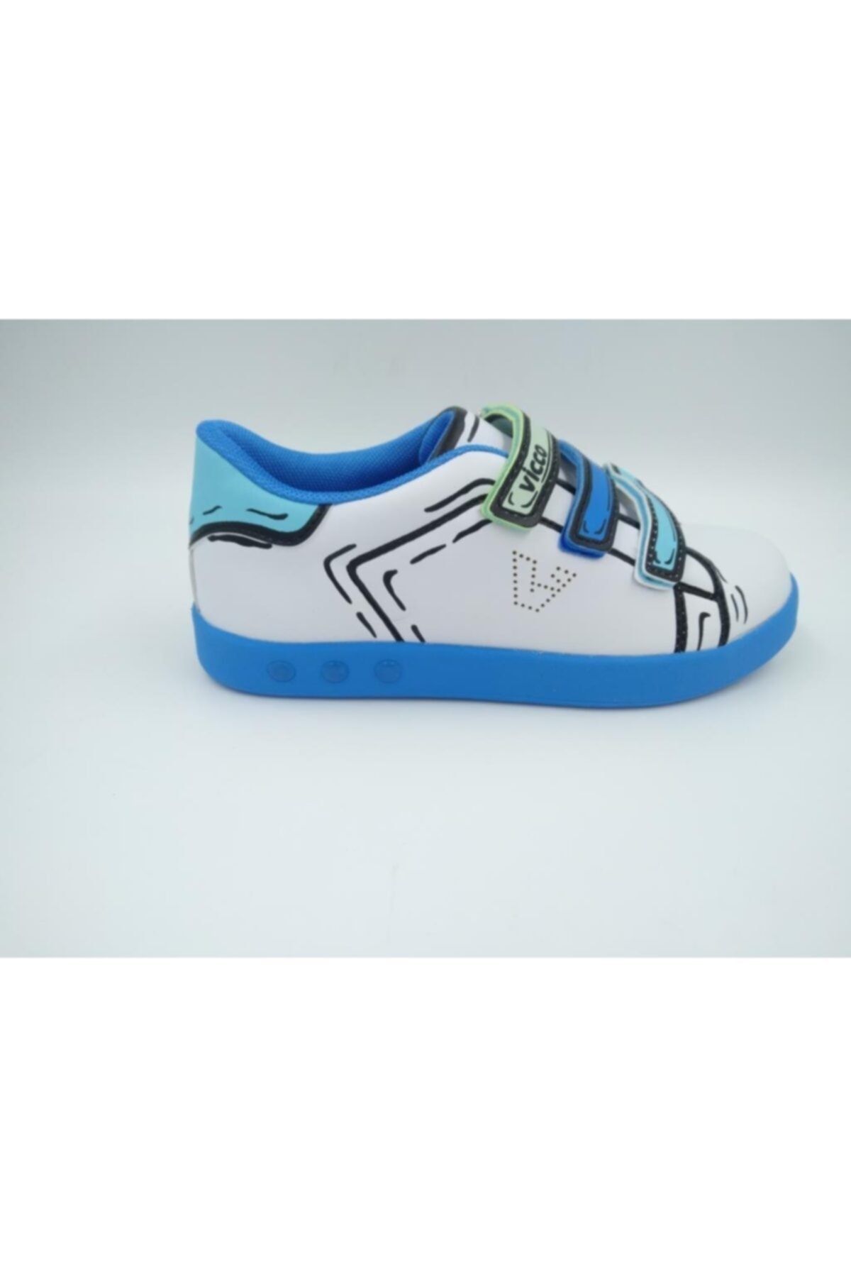 Vicco Picasso Mavi Beyaz Işıklı Spor Ayakkabı