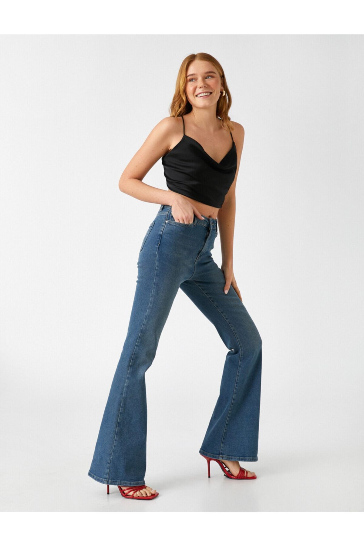 Koton Yüksek Bel Kot Pantolon - Flare Fit Jean