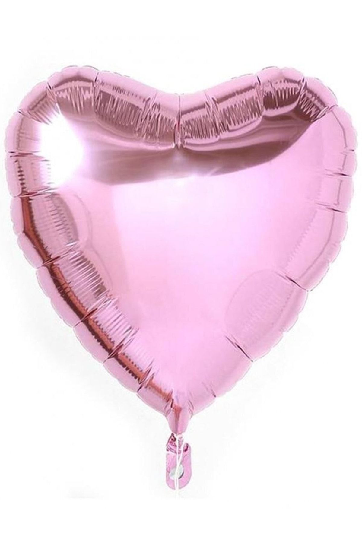 Parti Dolabı 1 Adet 60 cm Açık Pembe Kalpli Folyo Balon Helyumla Uçan
