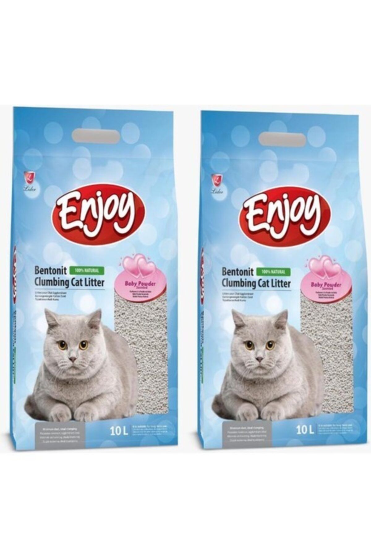 Enjoy Kedi Kumu Baby Powder Ince Tane 10 Lt X 2 Adet