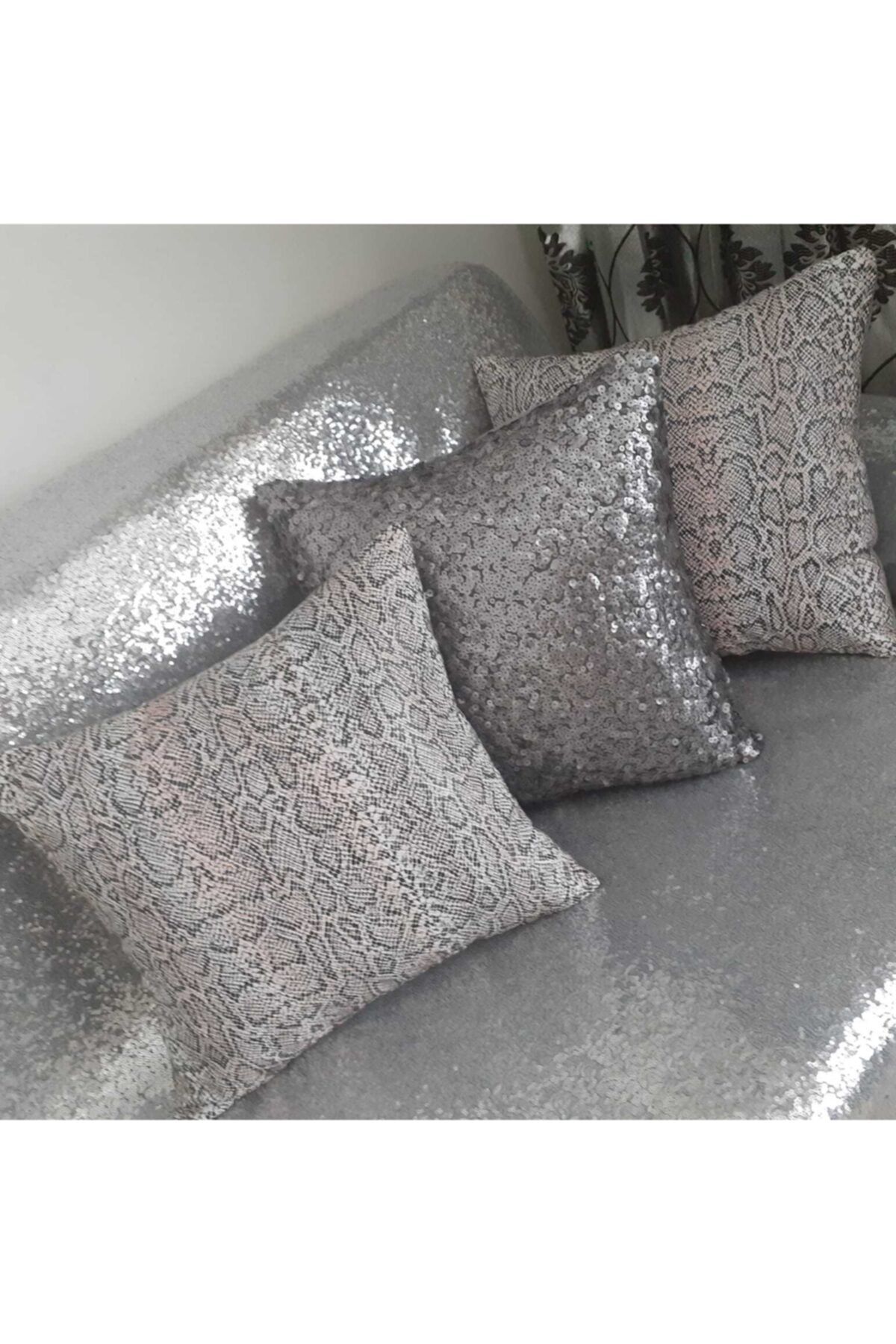 Pullu yastık design Mat Pullu Yılan Dersi 3 Lü