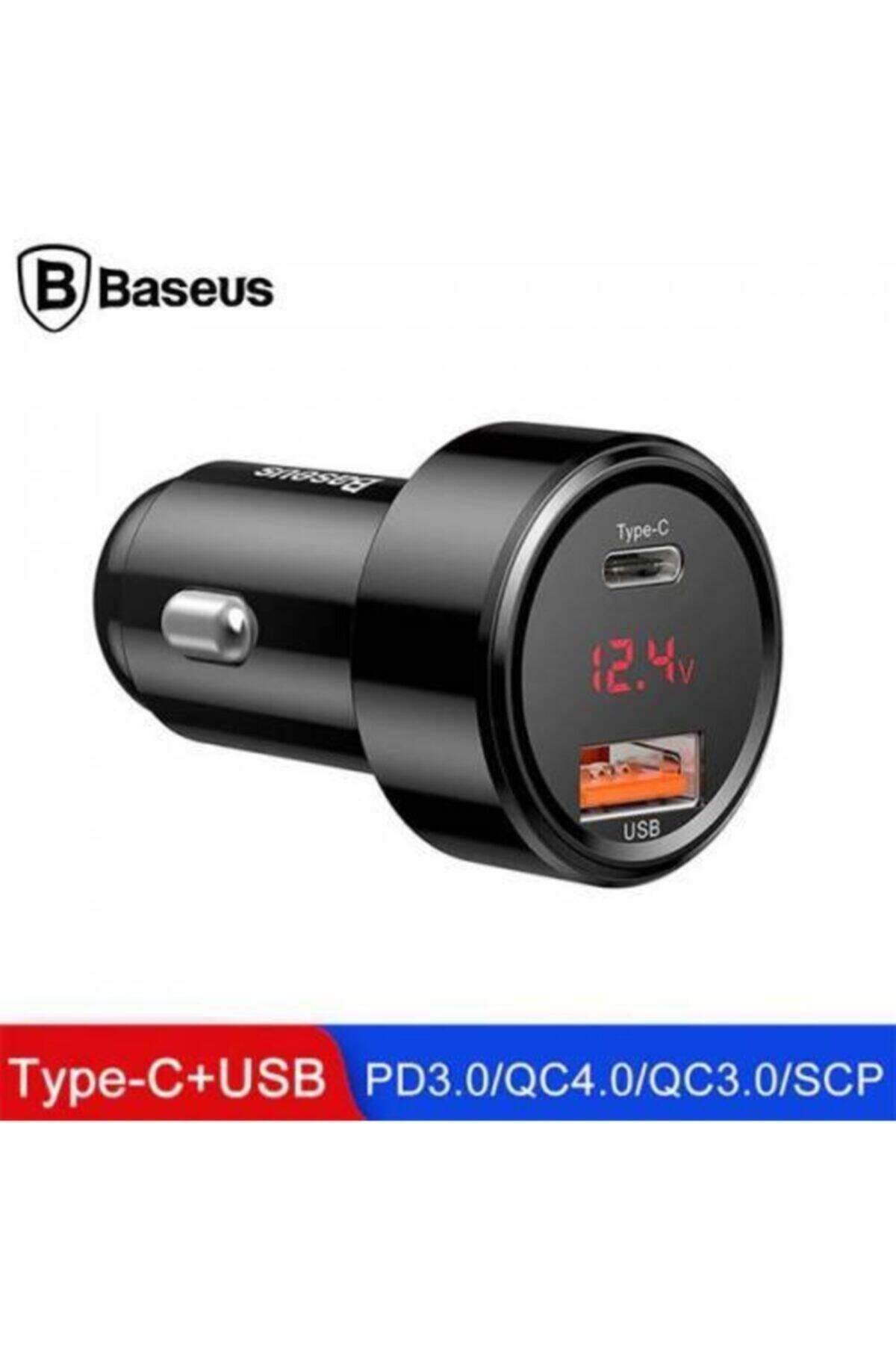 Baseus Araç Şarj Başlık 45w Hızlı Şarj 4.0,3.0 1 Type C Usb Pps Araç Şarj Başlık Ultra Hızlı